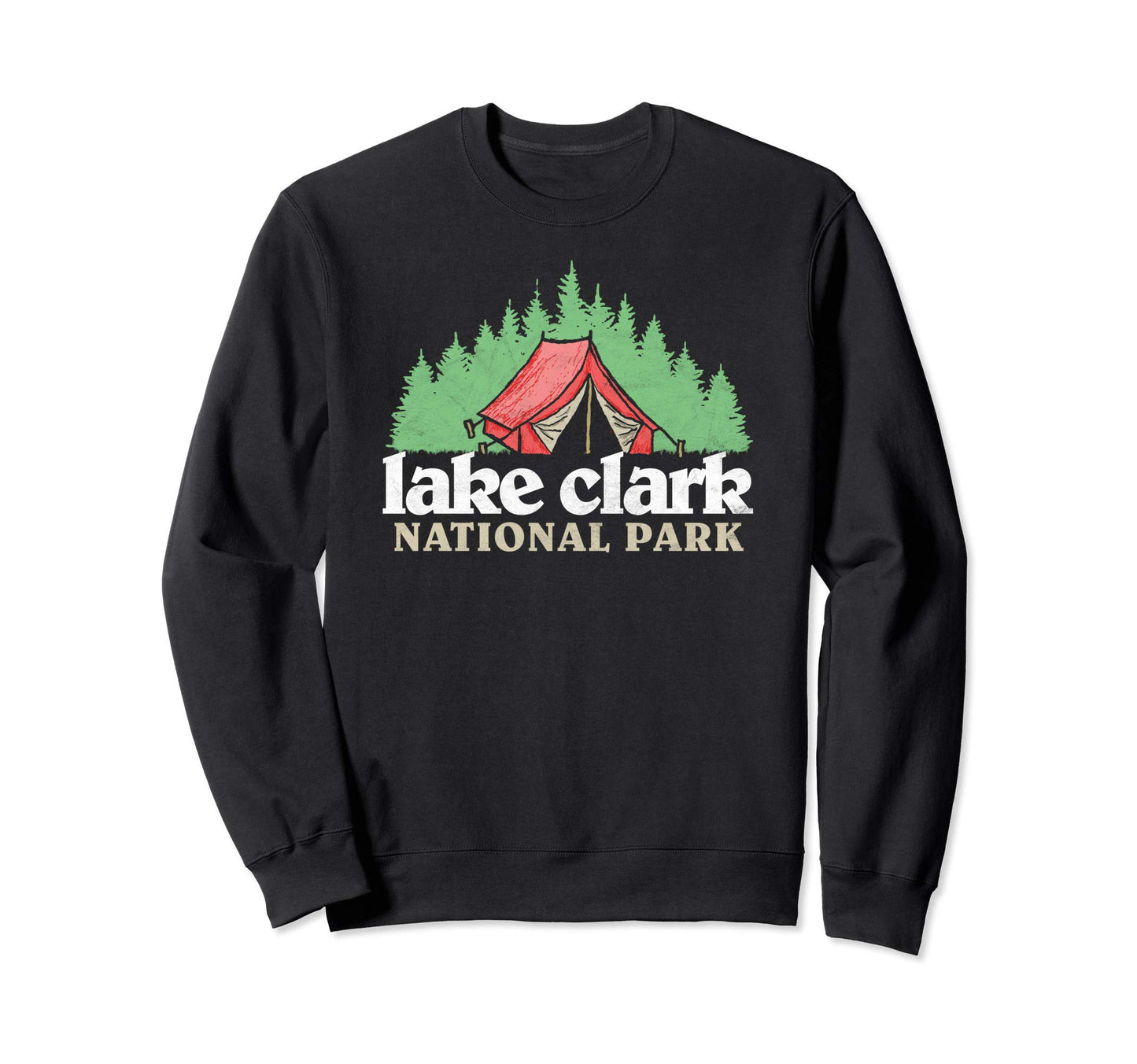 Lake Clark National Park Tent Sweatshirt - Custom Art Print for Adults - T-Shirt, Sweatshirt, Hoodie