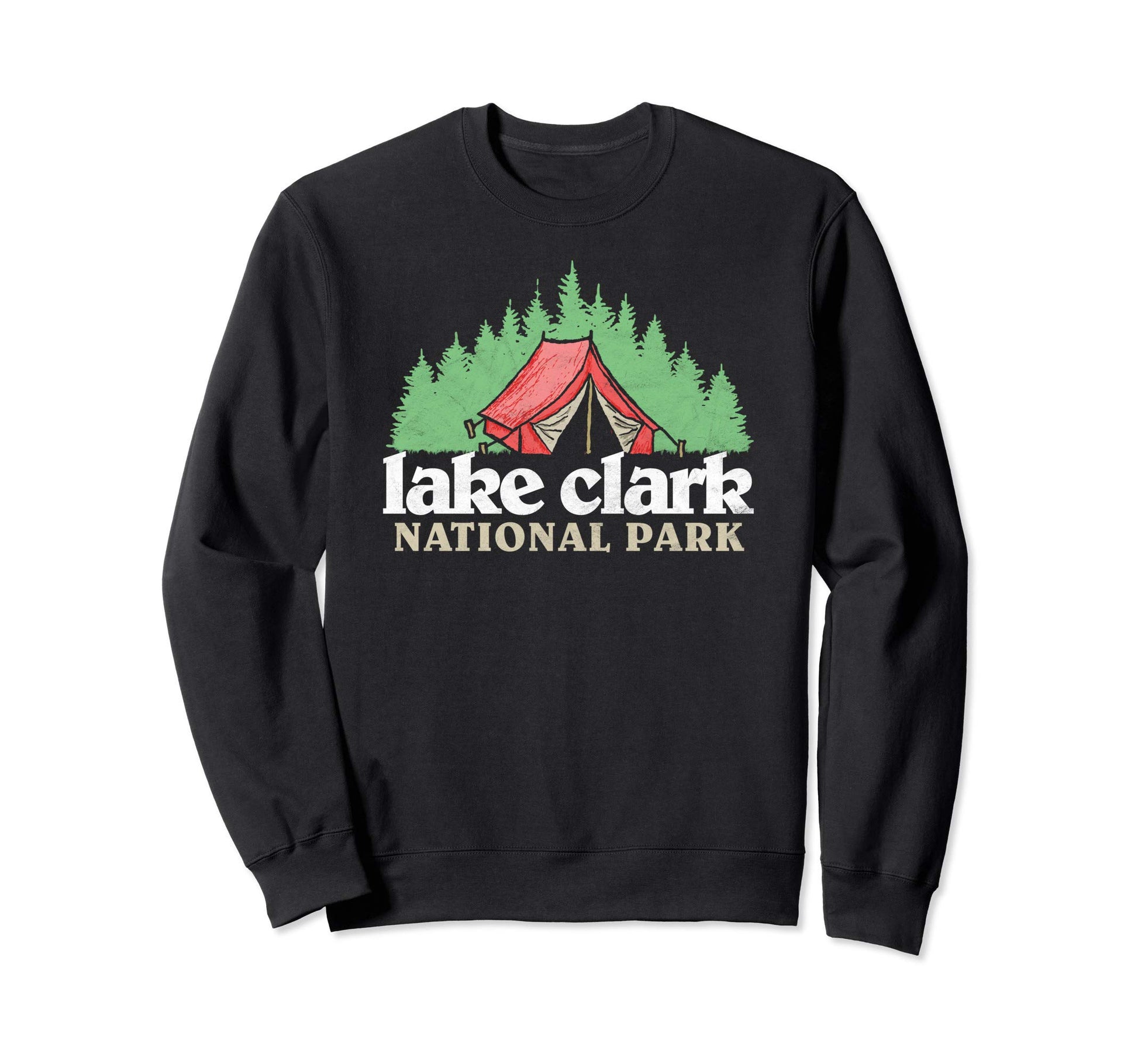 Lake Clark National Park Tent Sweatshirt - Custom Art Print for Adults - T-Shirt, Sweatshirt, Hoodie