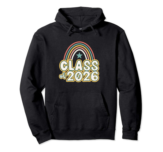Back To School Boho Rainbow Class 2026 Hoodie - Casual Everyday Wear Unisex - T-Shirt, Sweatshirt, Hoodie