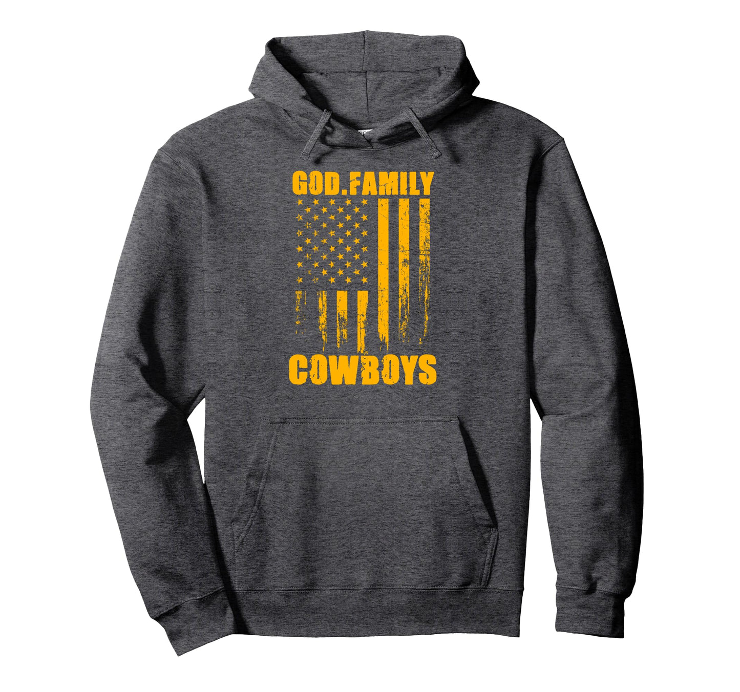 Cajon Cowboys God Family Usa Flag Hoodie - Casual Everyday Wear Men Women - T-Shirt, Sweatshirt, Hoodie