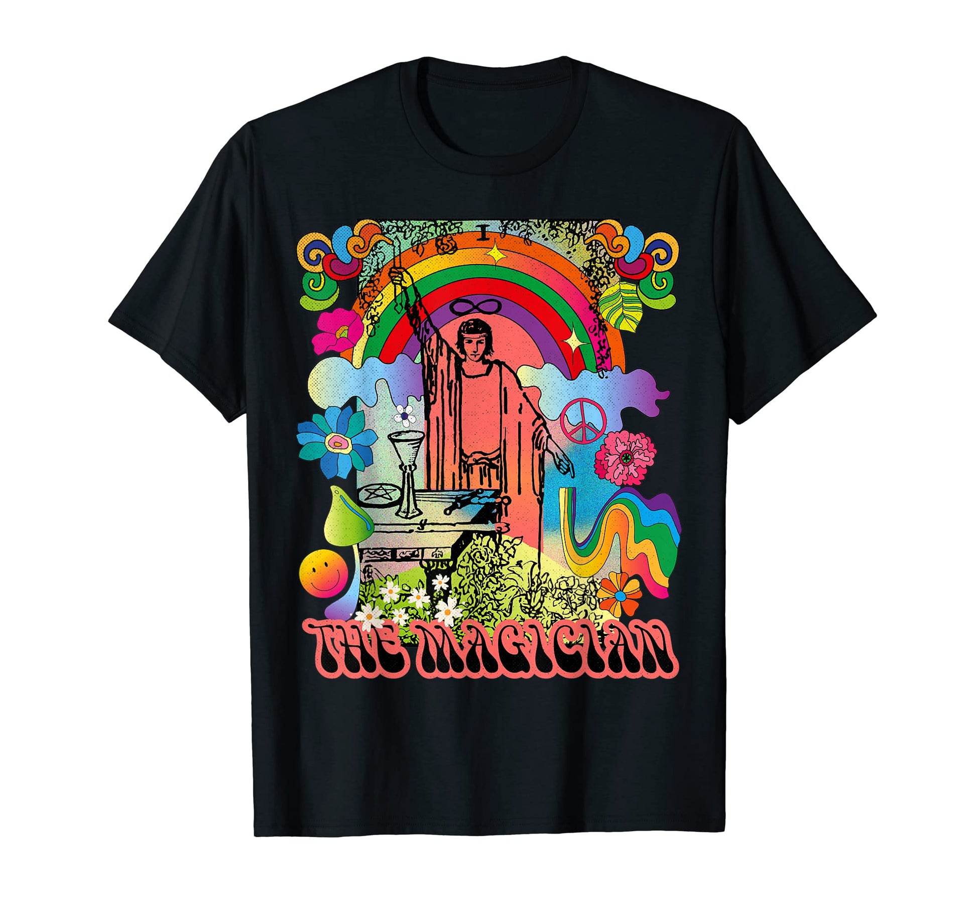 Tarot Card Magician Groovy Boho T-Shirt - Streetwear Style for Adults - T-Shirt, Sweatshirt, Hoodie