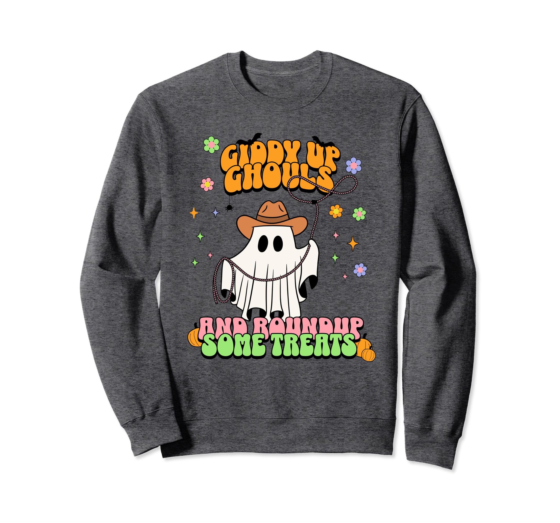 Cowgirl Ghost Western Groovy Sweatshirt - Fun Novelty Design for Adults - T-Shirt, Sweatshirt, Hoodie
