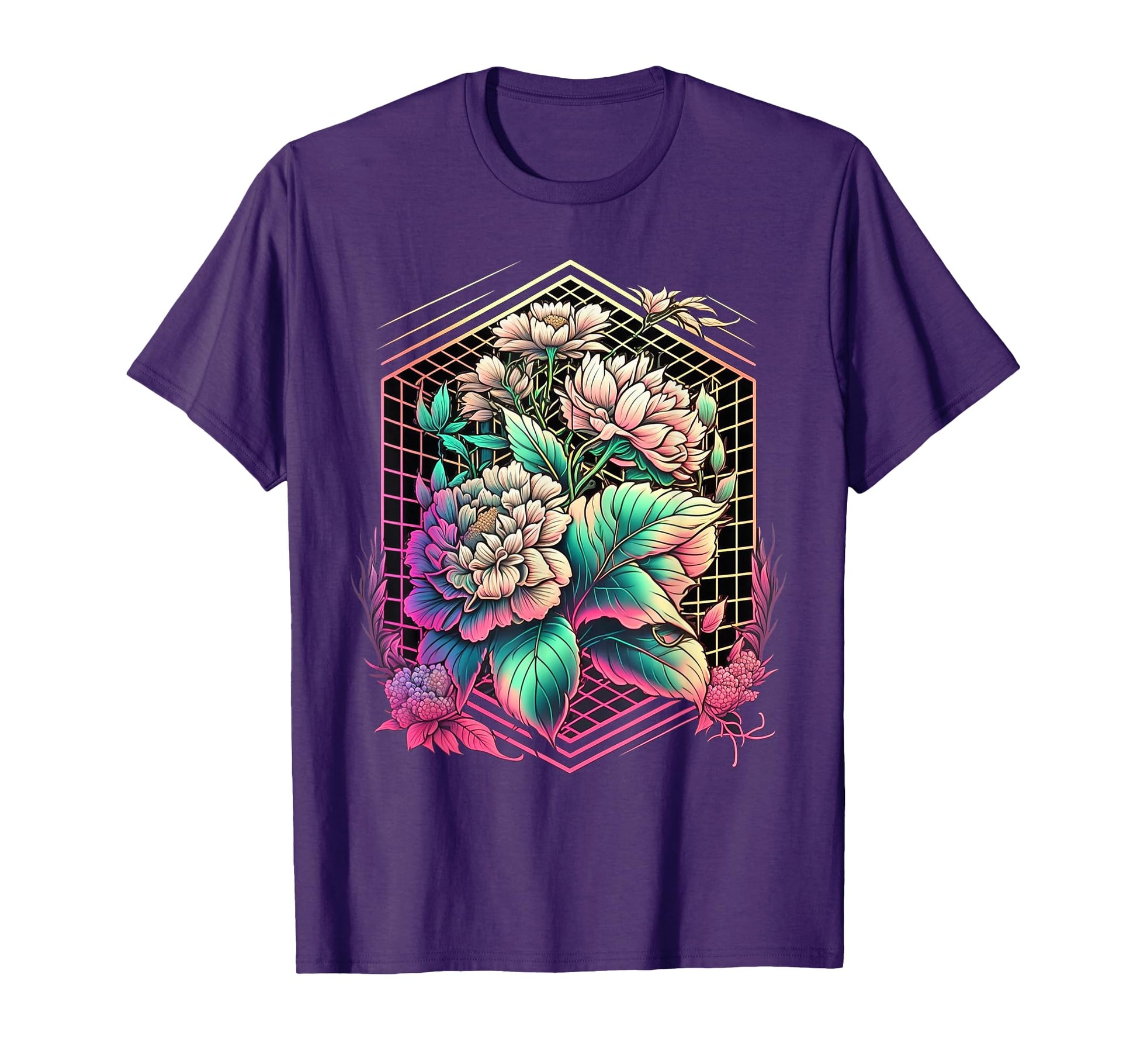 Japanese Vaporwave Futuristic Flower T-Shirt - Graphic Print Unisex - T-Shirt, Sweatshirt, Hoodie