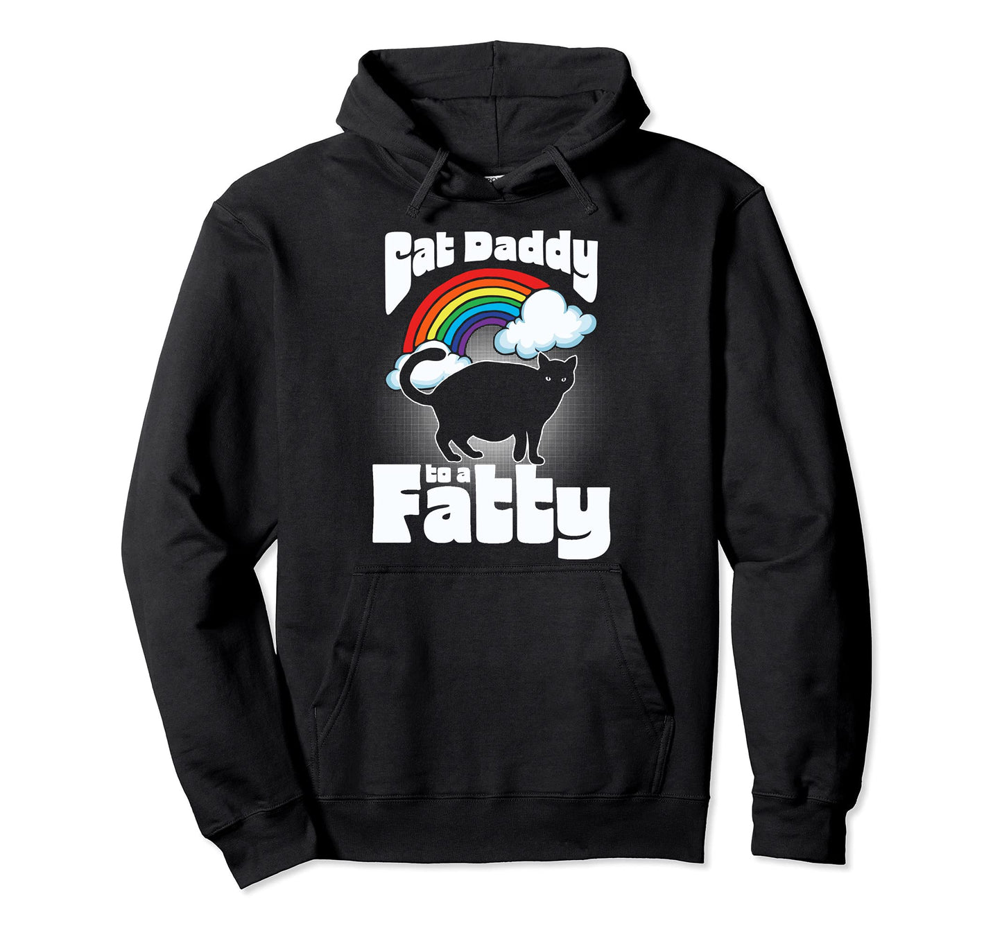 Cat Daddy To Fatty Funny 80S Rainbow Hoodie - Custom Art Print for Adults - T-Shirt, Sweatshirt, Hoodie