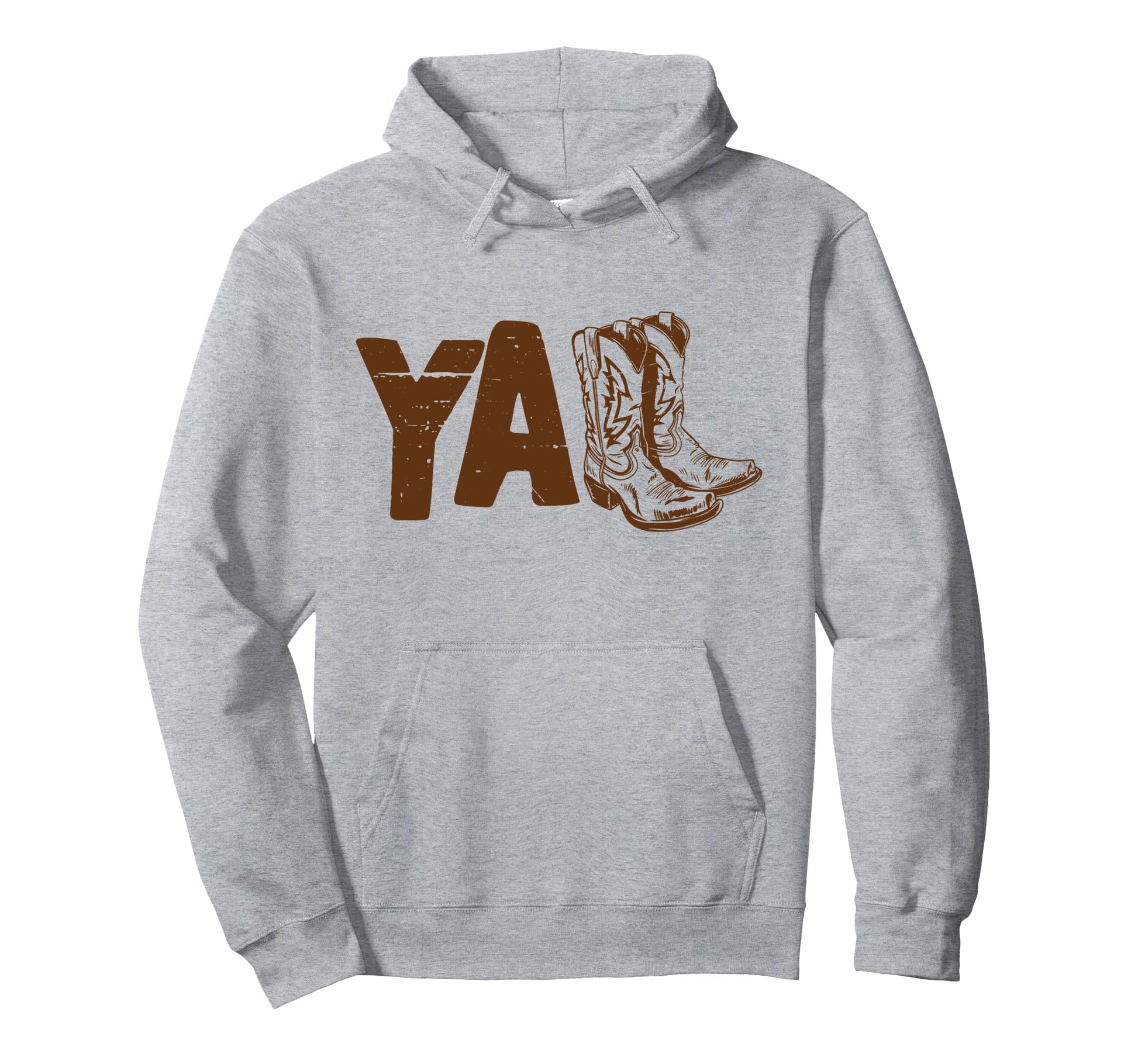 Yall Cowboy Boots Country Western Hoodie - Casual Everyday Wear Men Women - T-Shirt, Sweatshirt, Hoodie