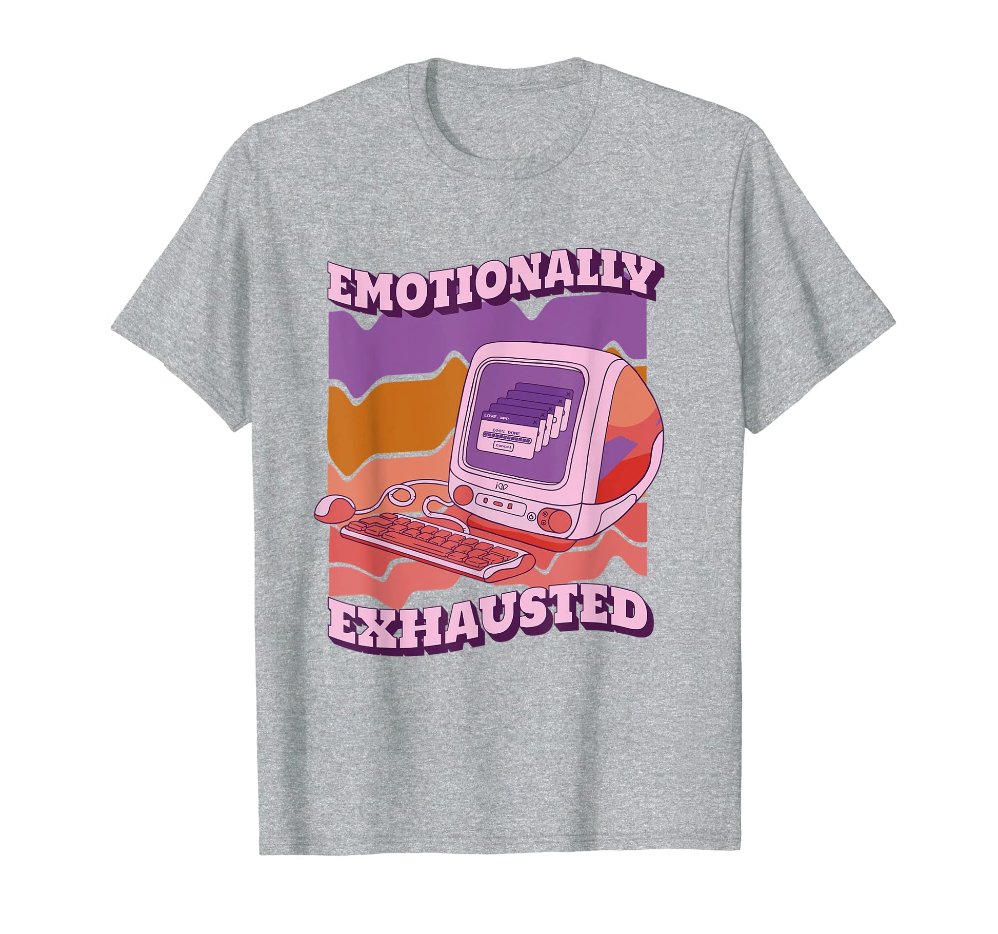 Emotionally Exhausted Aesthetic T-Shirt - Novelty Apparel for Adults - T-Shirt, Sweatshirt, Hoodie