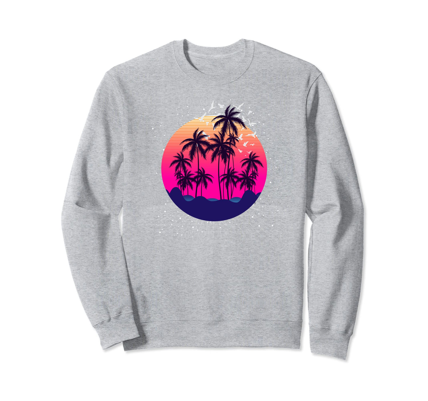Palm Trees 90S Aesthetic 80S Sweatshirt - Casual Everyday Wear Men Women - T-Shirt, Sweatshirt, Hoodie