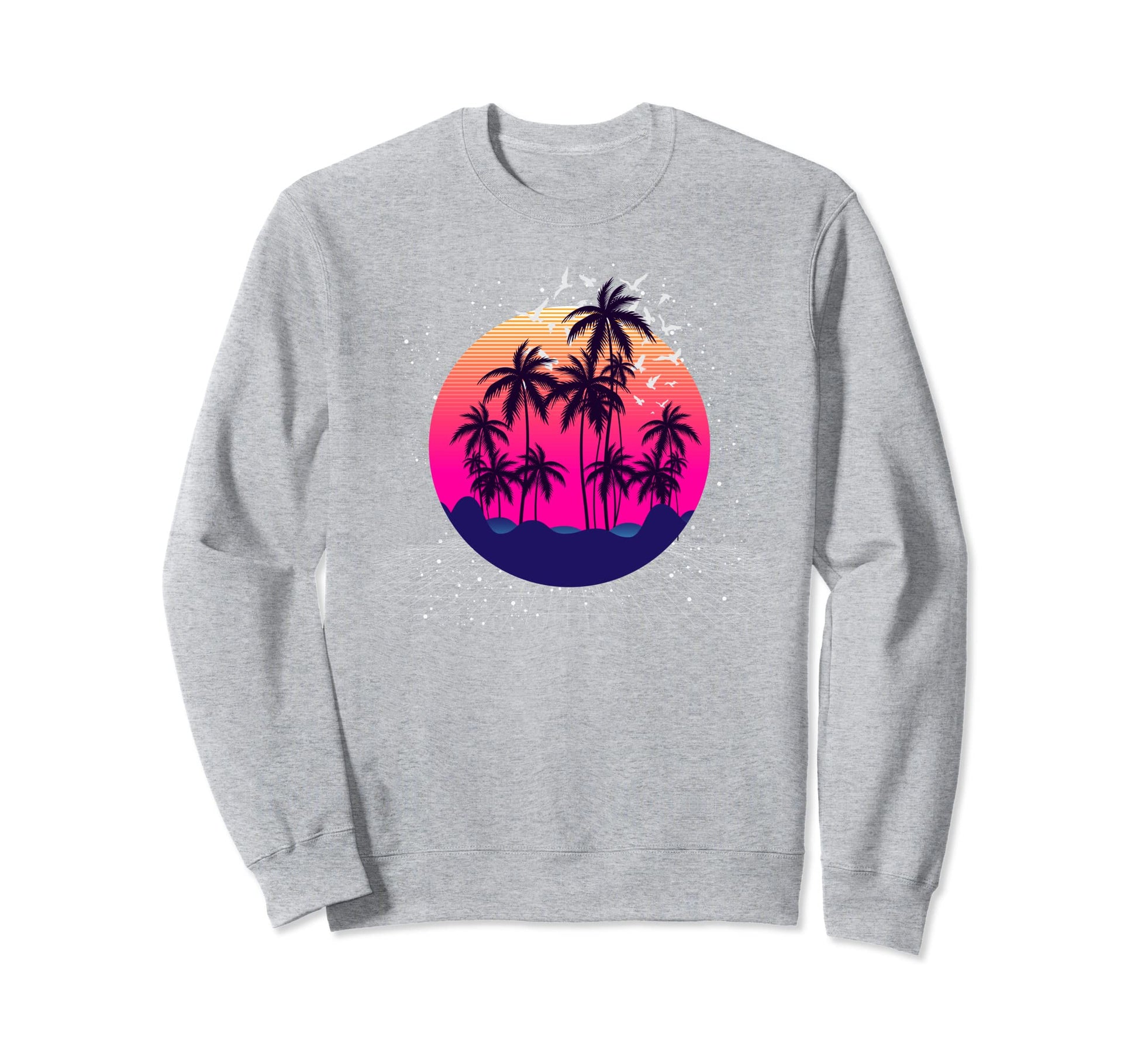 Palm Trees 90S Aesthetic 80S Sweatshirt - Casual Everyday Wear Men Women - T-Shirt, Sweatshirt, Hoodie