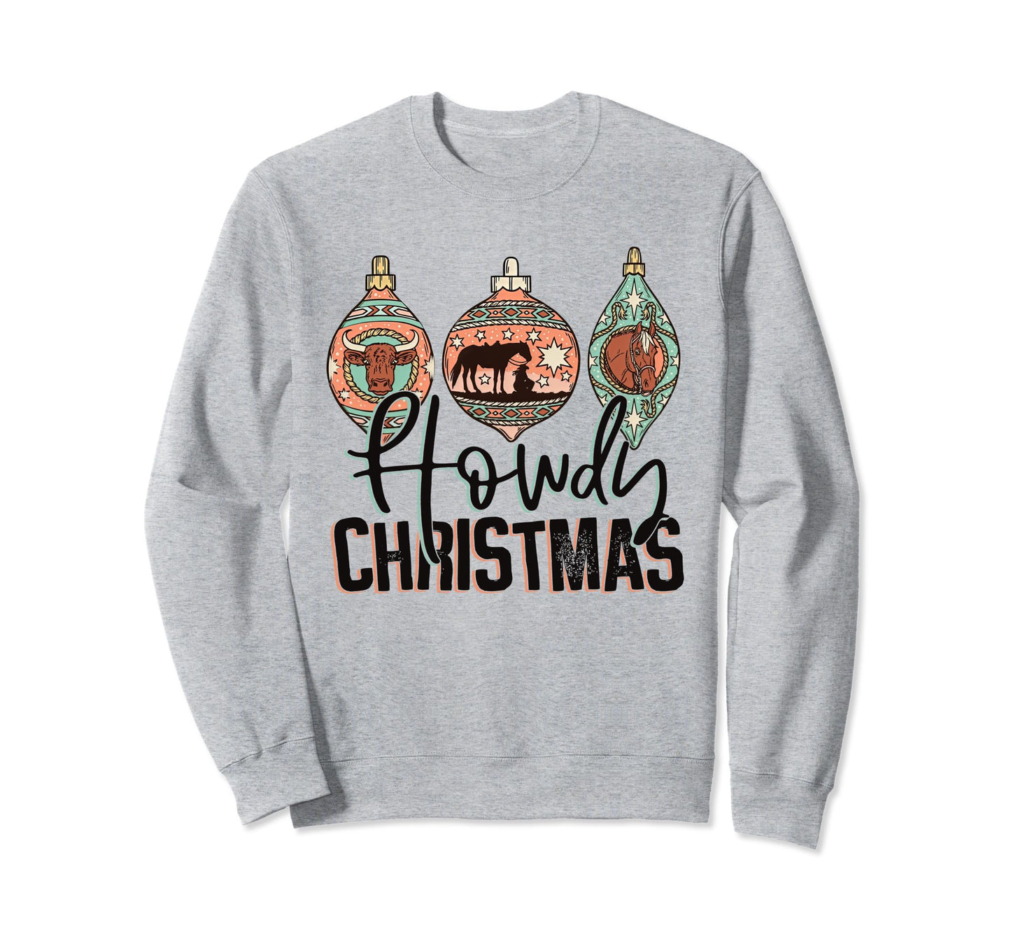 Howdy Western Country Ornaments Sweatshirt - Aesthetic Graphic Unisex - T-Shirt, Sweatshirt, Hoodie