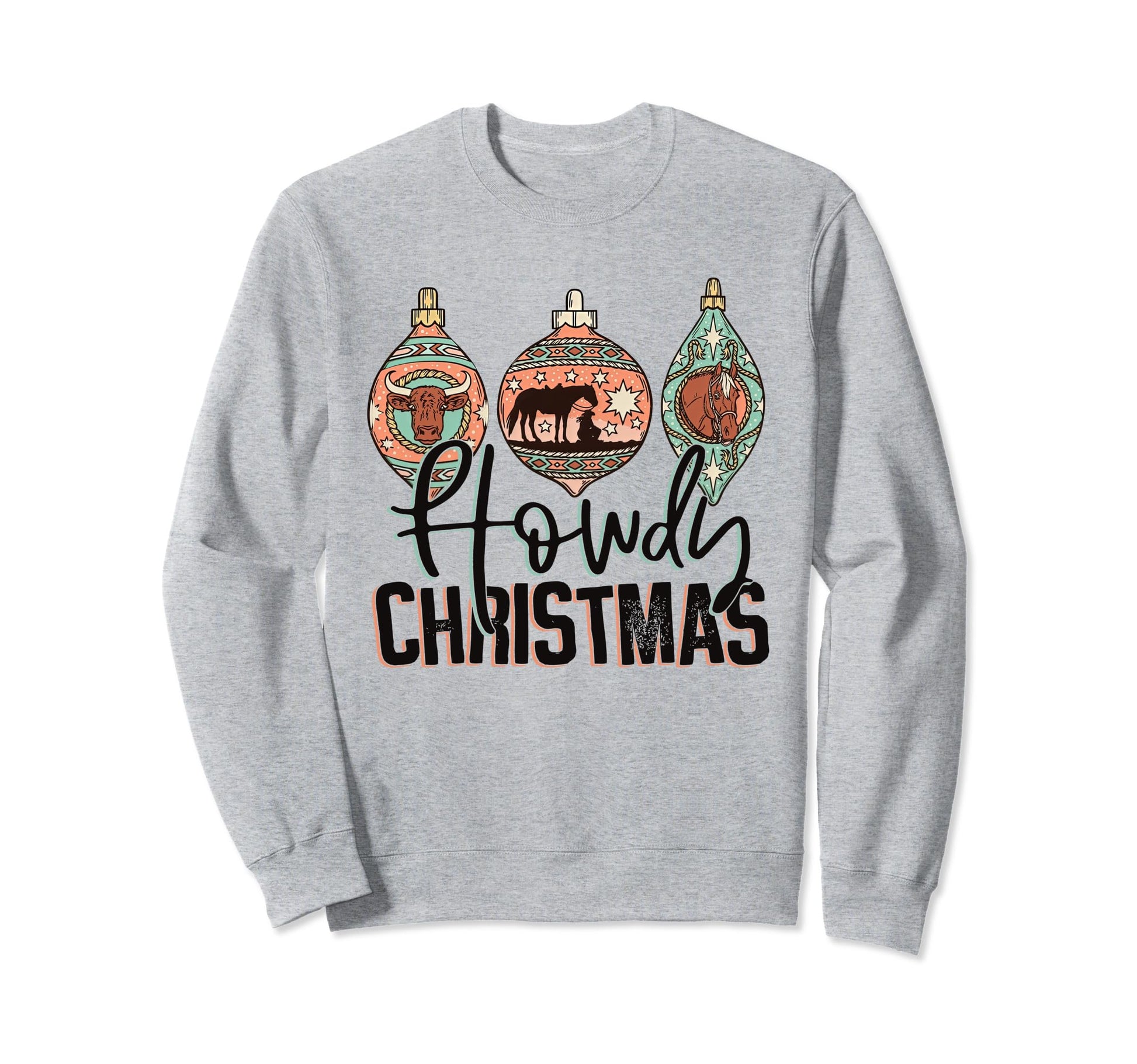 Howdy Western Country Ornaments Sweatshirt - Aesthetic Graphic Unisex - T-Shirt, Sweatshirt, Hoodie