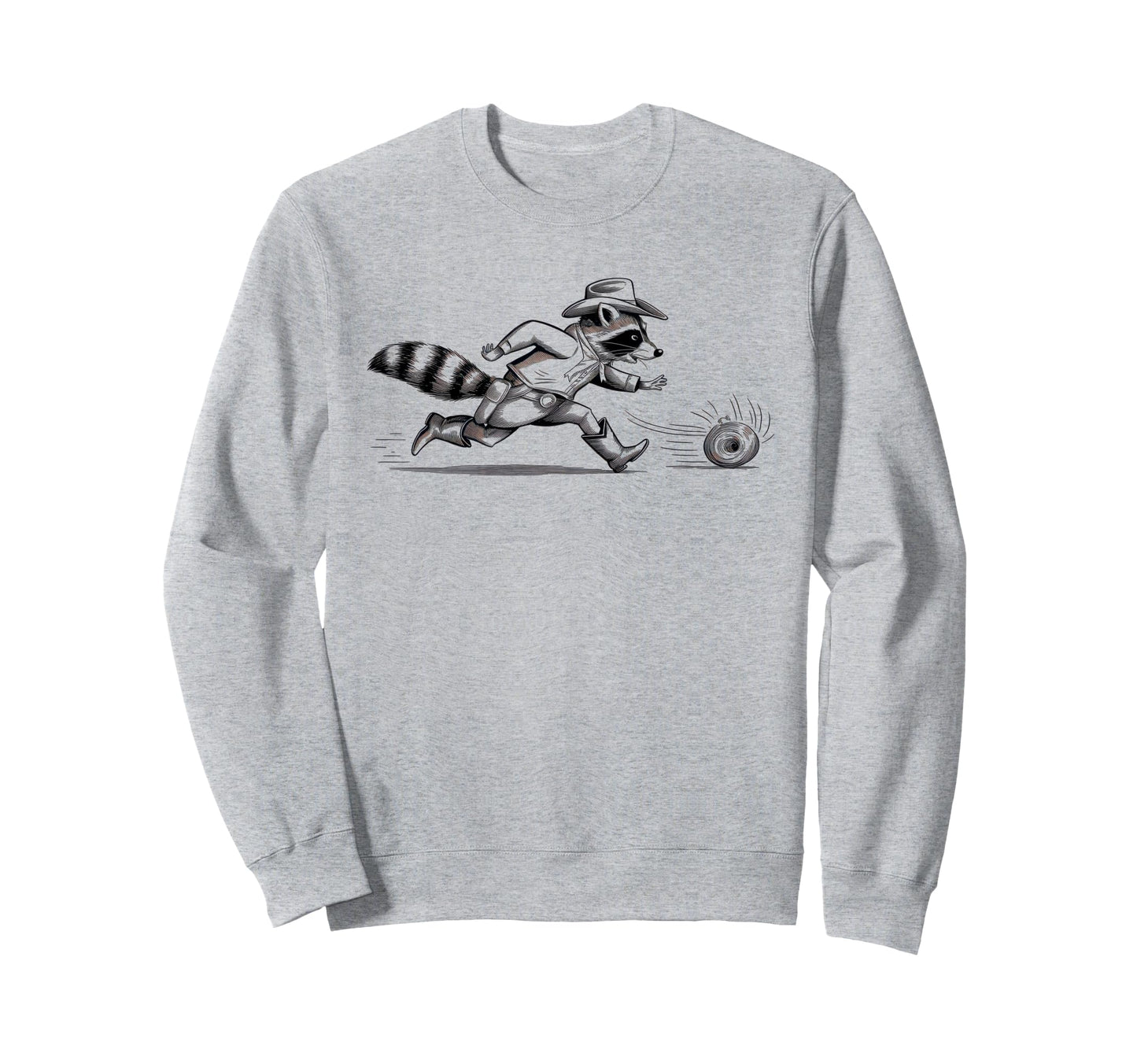 Raccoon 90S Country Music Western Sweatshirt - Minimalist Print Men Women - T-Shirt, Sweatshirt, Hoodie