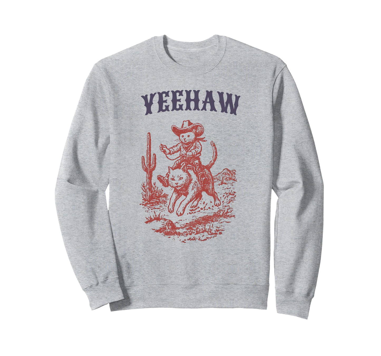 Cowboy Mouse Riding Cat Western Sweatshirt - Streetwear Style for Adults - T-Shirt, Sweatshirt, Hoodie