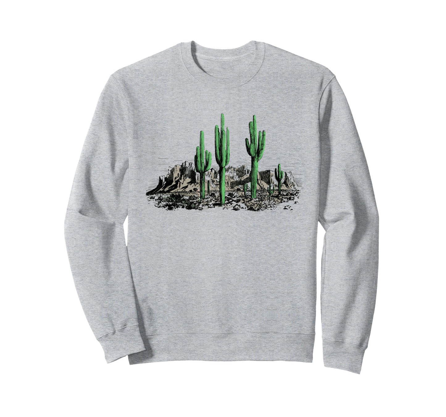 Saguaro Cactus Desert Saguaro Sweatshirt - Fun Novelty Design Men Women - T-Shirt, Sweatshirt, Hoodie