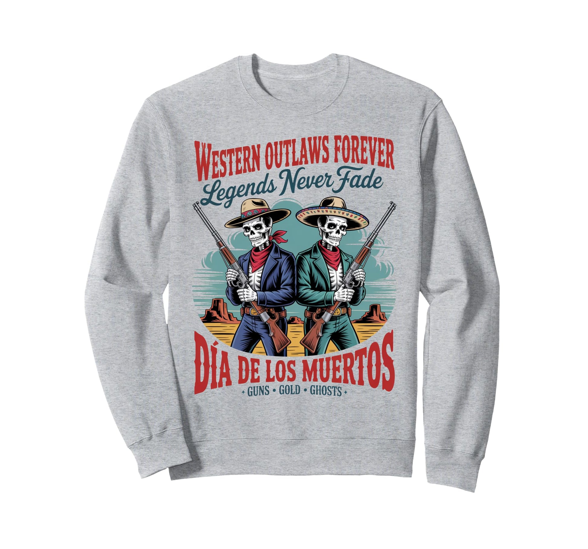 Western Outlaws Forever D De Los Sweatshirt - Minimalist Print Unisex - T-Shirt, Sweatshirt, Hoodie