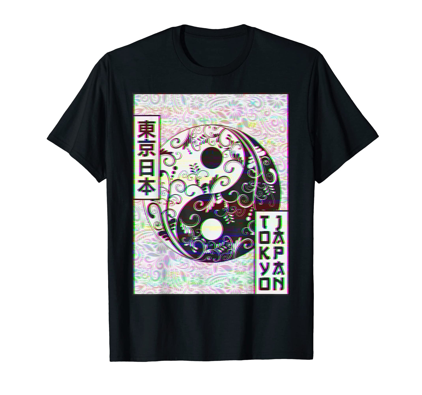 Yin Yang Tokyo Japan Vaporwave Aesthetic T-Shirt - Trendy Graphic Men Women - T-Shirt, Sweatshirt, Hoodie