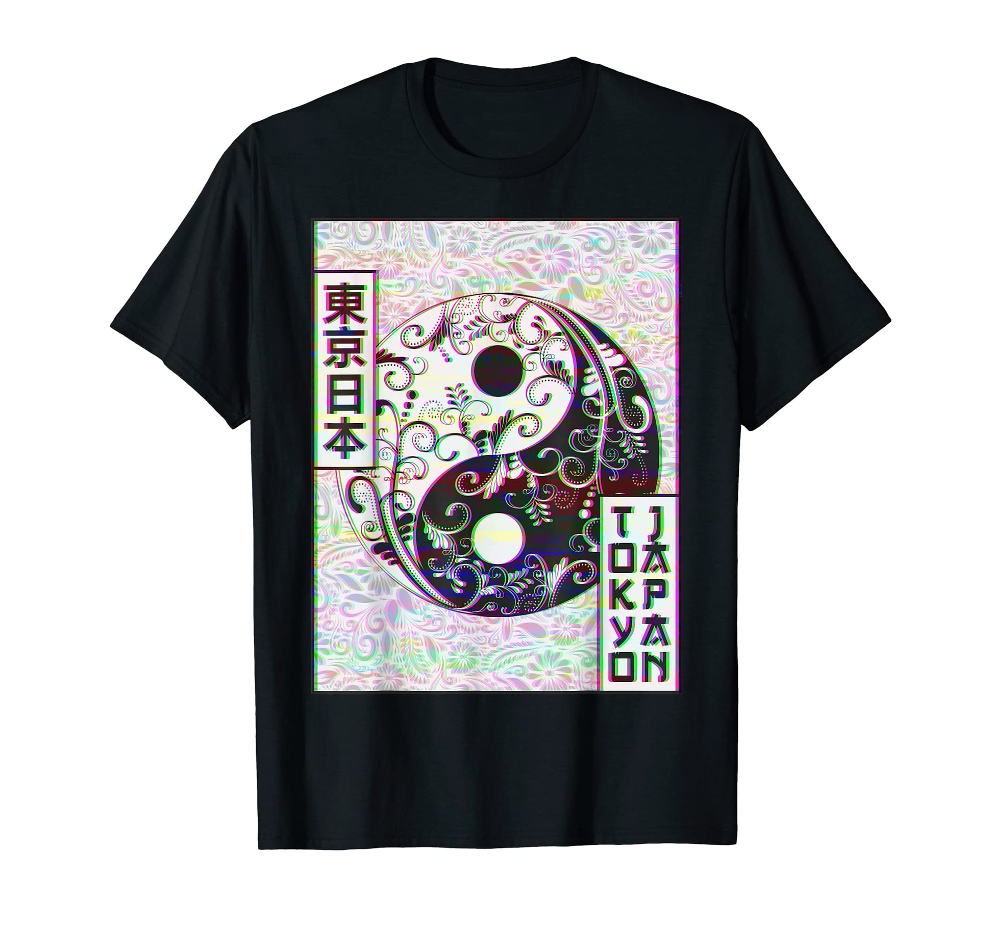 Yin Yang Tokyo Japan Vaporwave Aesthetic T-Shirt - Trendy Graphic Men Women - T-Shirt, Sweatshirt, Hoodie