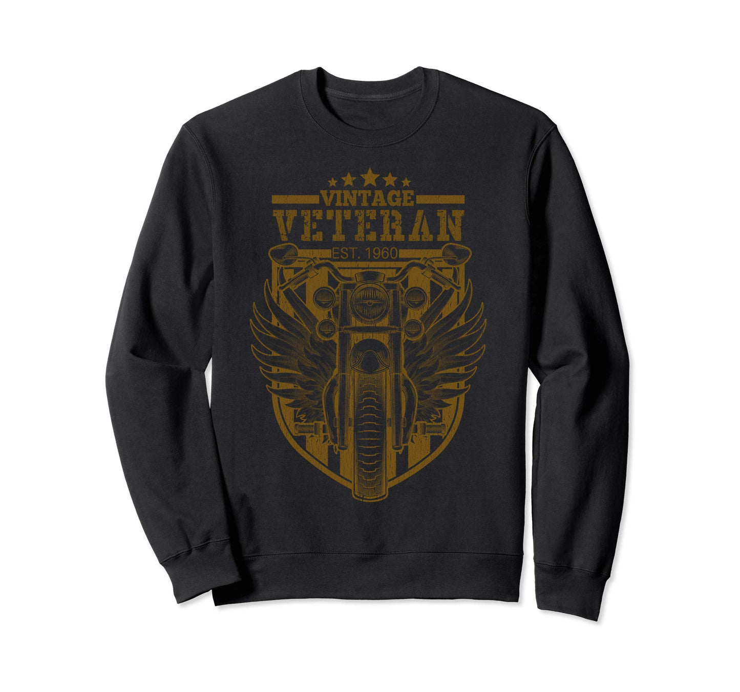 Veteran 1960 Motorcycle Biker Sweatshirt - Minimalist Print for Adults - T-Shirt, Sweatshirt, Hoodie