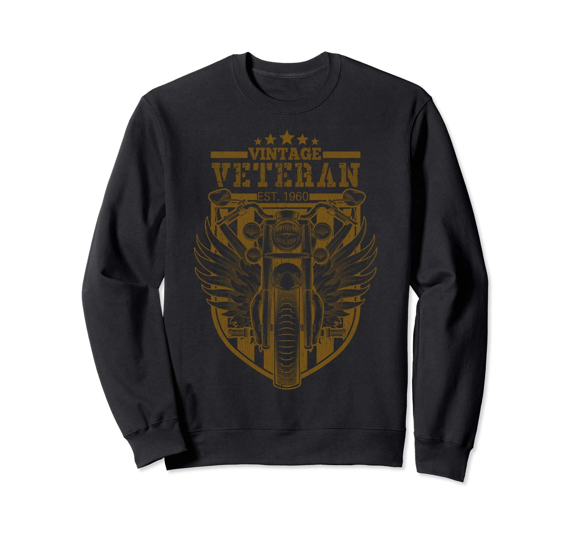 Veteran 1960 Motorcycle Biker Sweatshirt - Minimalist Print for Adults - T-Shirt, Sweatshirt, Hoodie