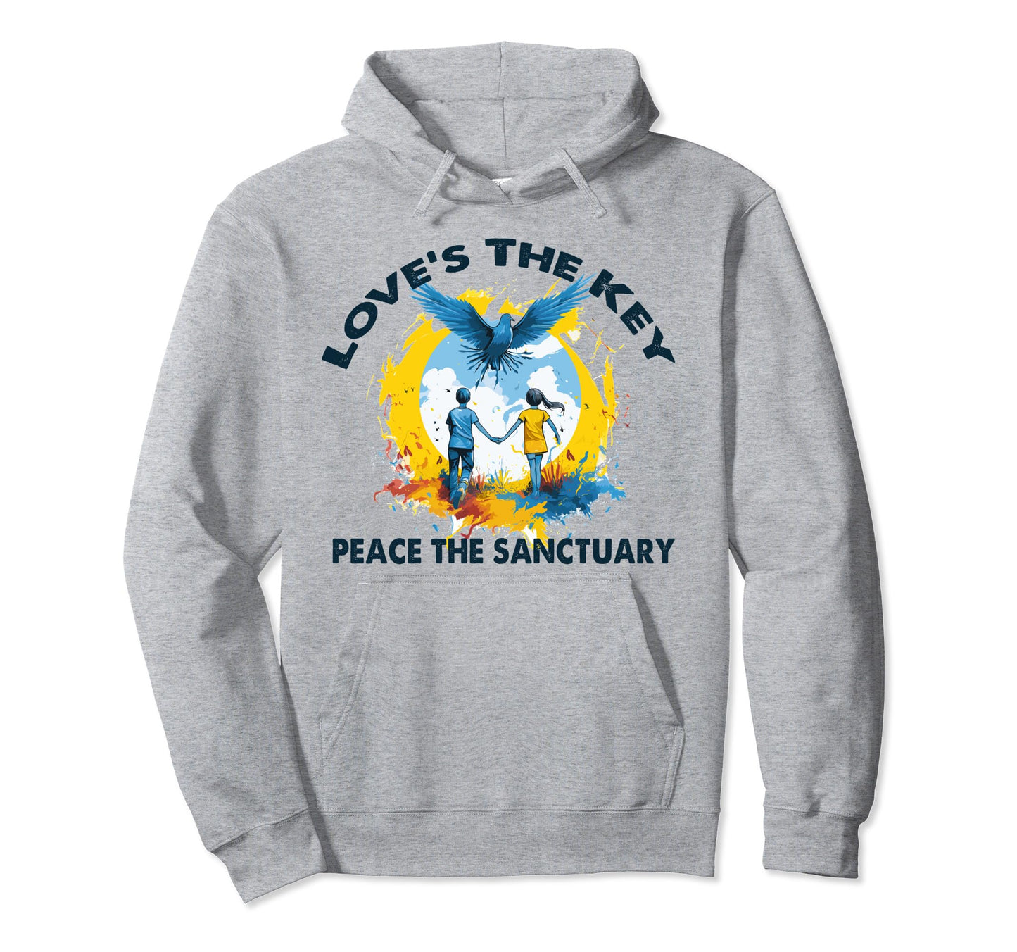 Loves Key Peace Sanctuary Hoodie - Novelty Apparel Men Women - T-Shirt, Sweatshirt, Hoodie