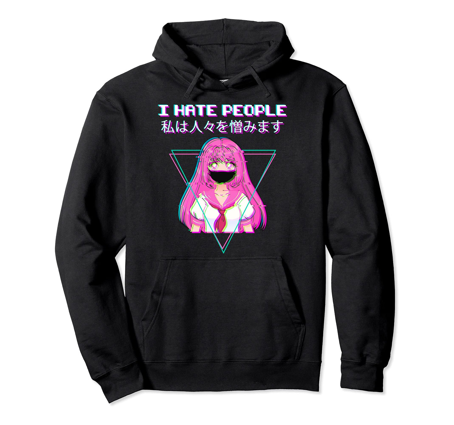 I Hate People Aesthetic Vaporwave Japan Hoodie - Trendy Graphic for Adults - T-Shirt, Sweatshirt, Hoodie