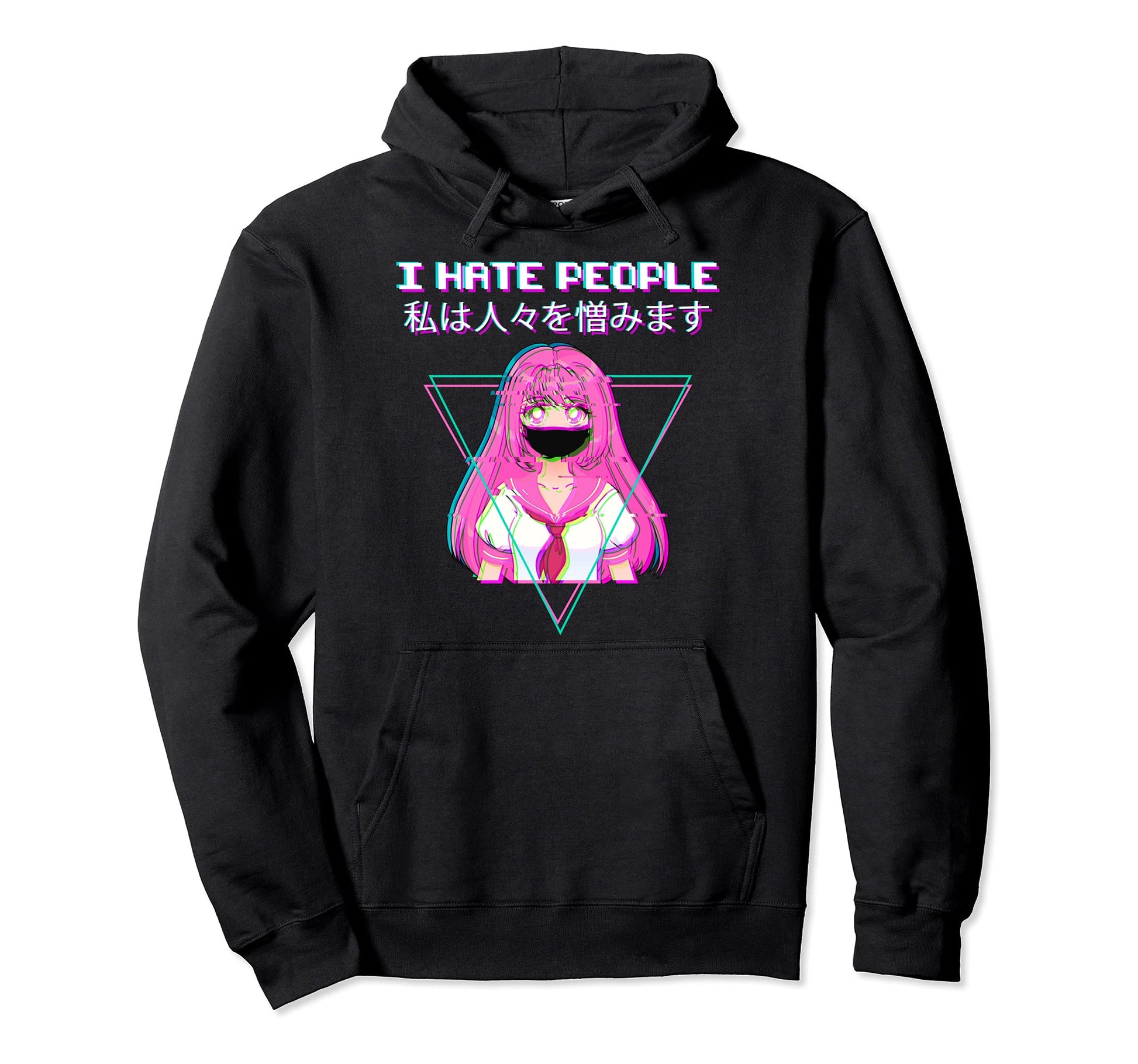 I Hate People Aesthetic Vaporwave Japan Hoodie - Trendy Graphic for Adults - T-Shirt, Sweatshirt, Hoodie