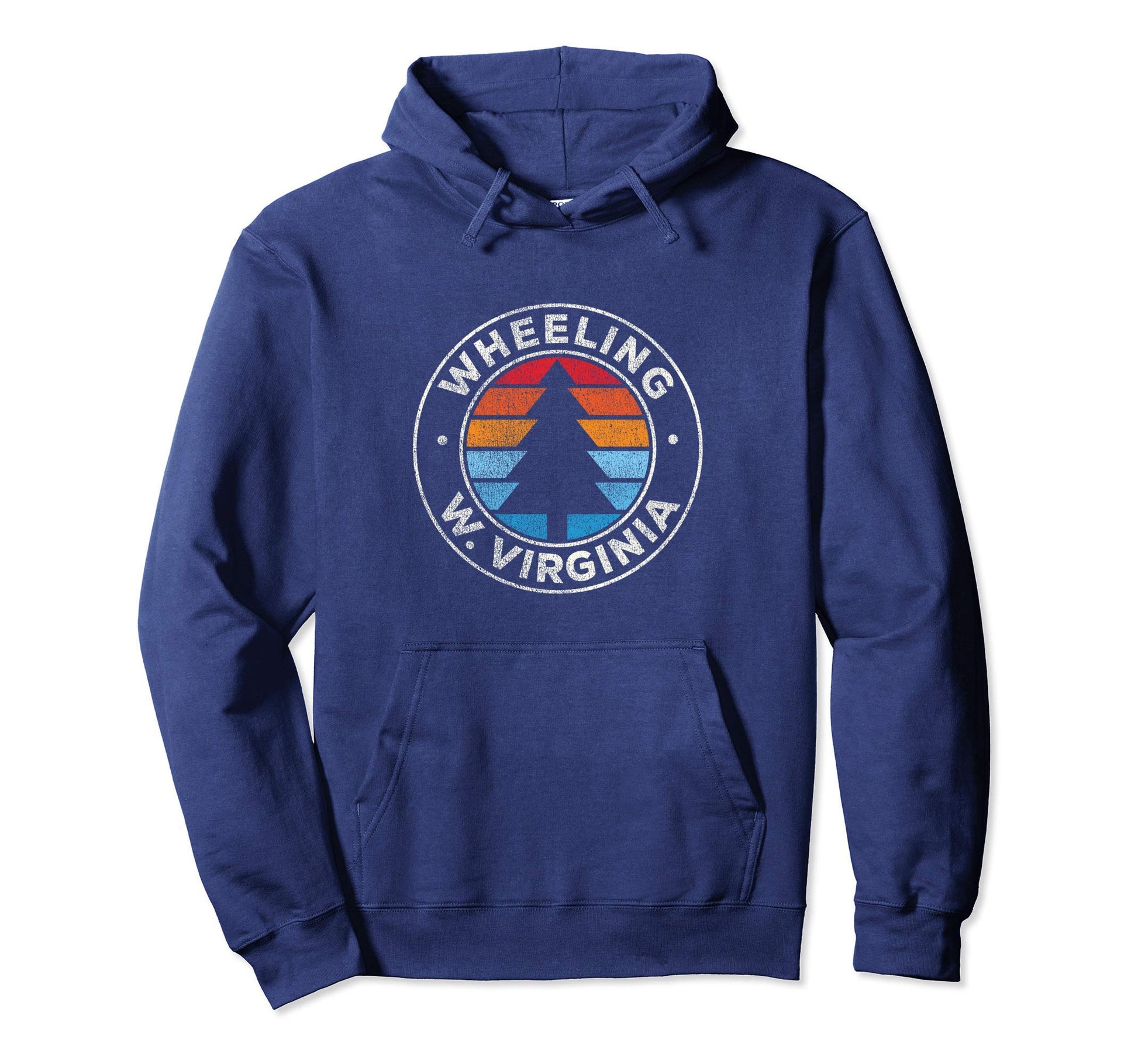 Wheeling West Virginia Wv 70S Hoodie - Trendy Graphic Unisex - T-Shirt, Sweatshirt, Hoodie