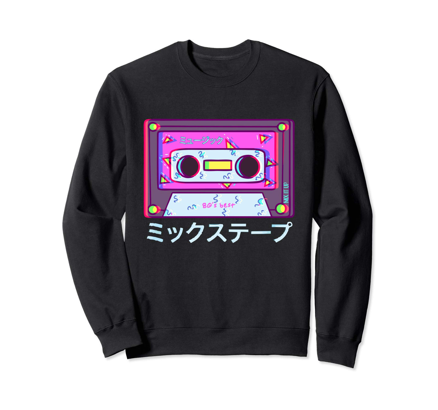 80S Aesthetic Vaporwave Mixtape Sweatshirt - Custom Art Print for Adults - T-Shirt, Sweatshirt, Hoodie