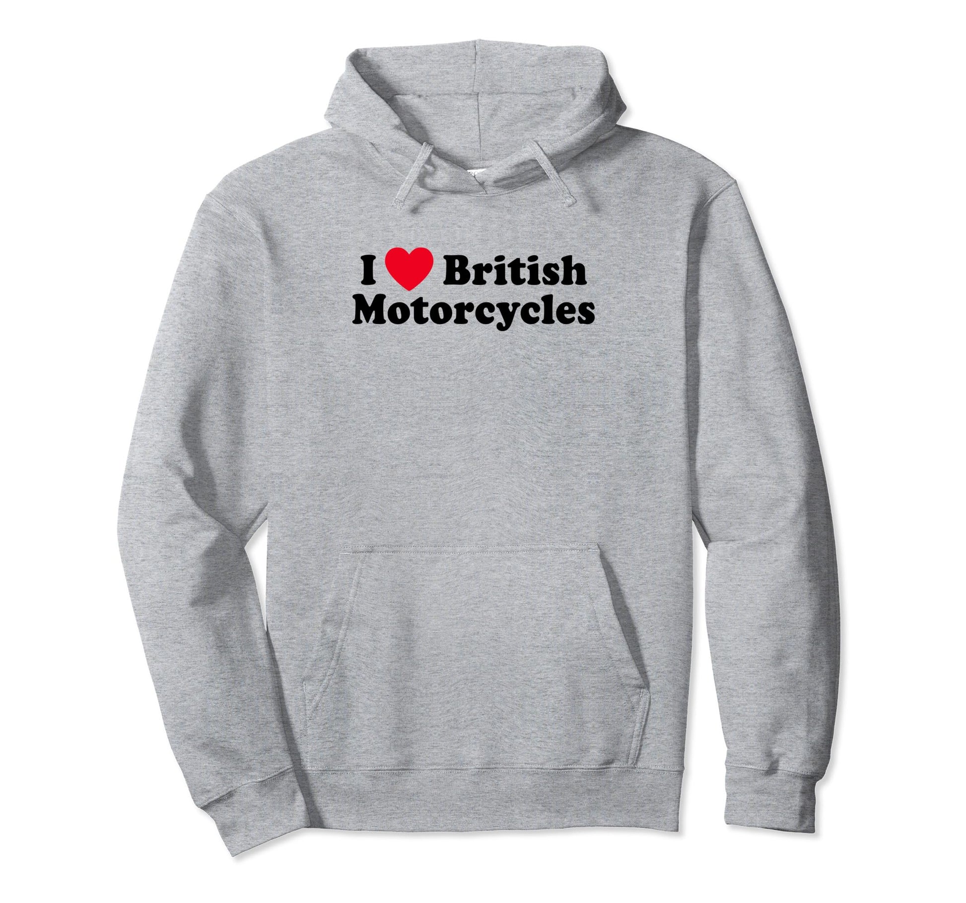 I Love Heart British Motorcycles Bikes Hoodie - Custom Art Print Men Women - T-Shirt, Sweatshirt, Hoodie