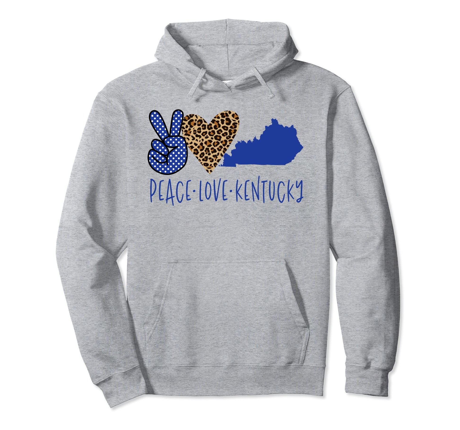 Peace Love Kentucky Hoodie - Custom Art Print Unisex - T-Shirt, Sweatshirt, Hoodie