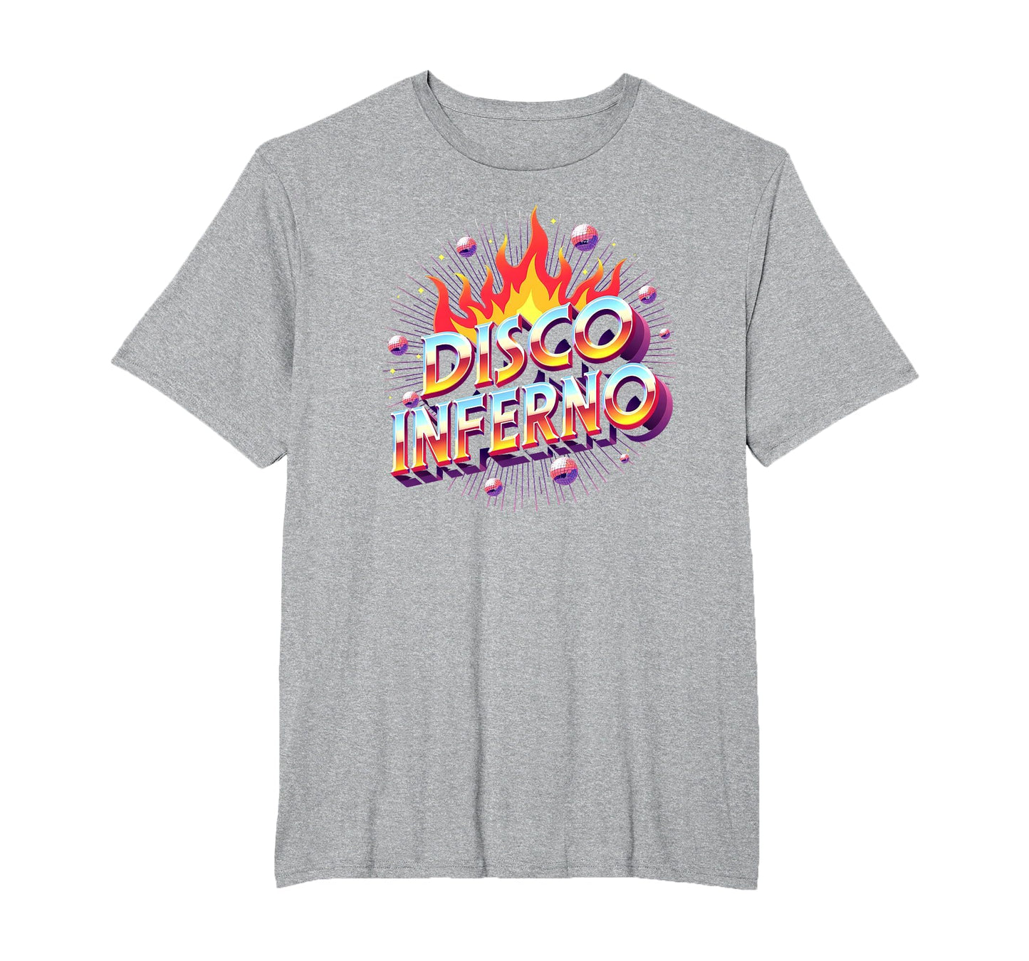 Disco Inferno Dance Party Fever Art Mens T-Shirt - Custom Art Print Unisex - T-Shirt, Sweatshirt, Hoodie