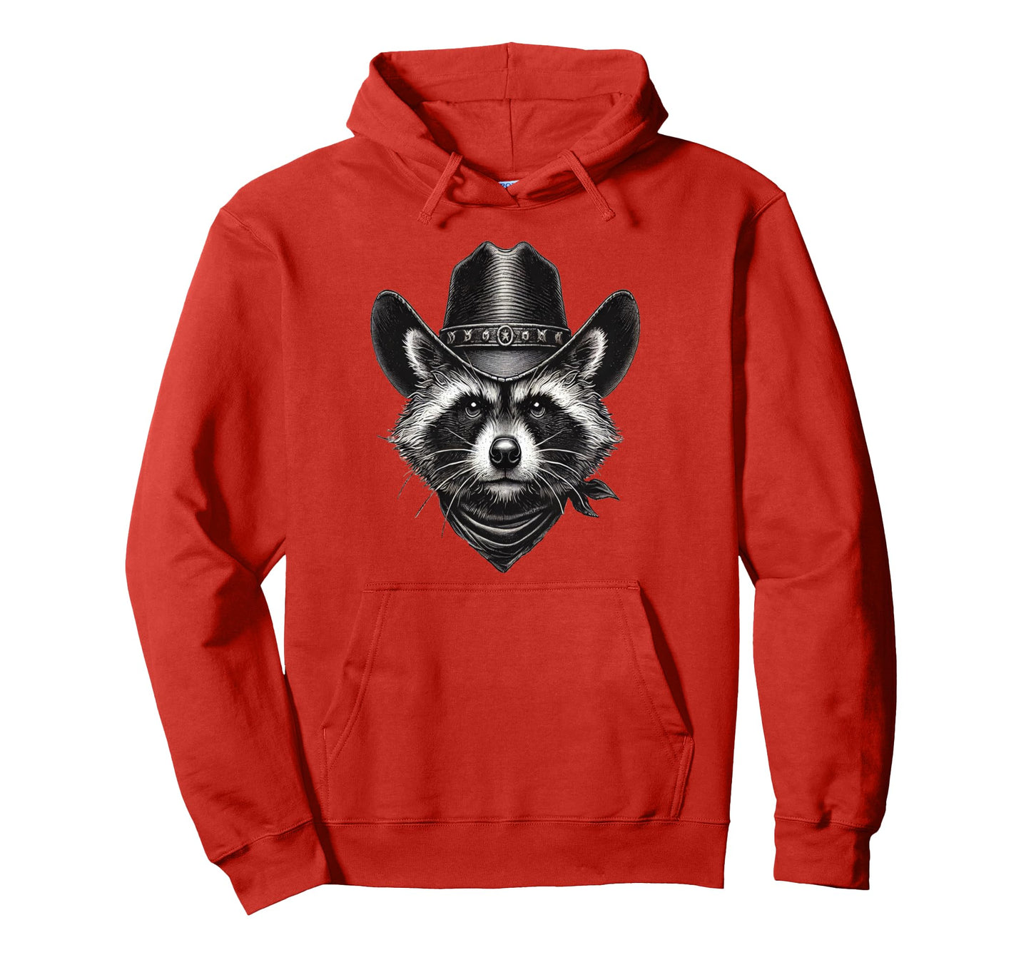Racoon Cowboy Cowgirl Wearing Western Hoodie - Custom Art Print for Adults - T-Shirt, Sweatshirt, Hoodie