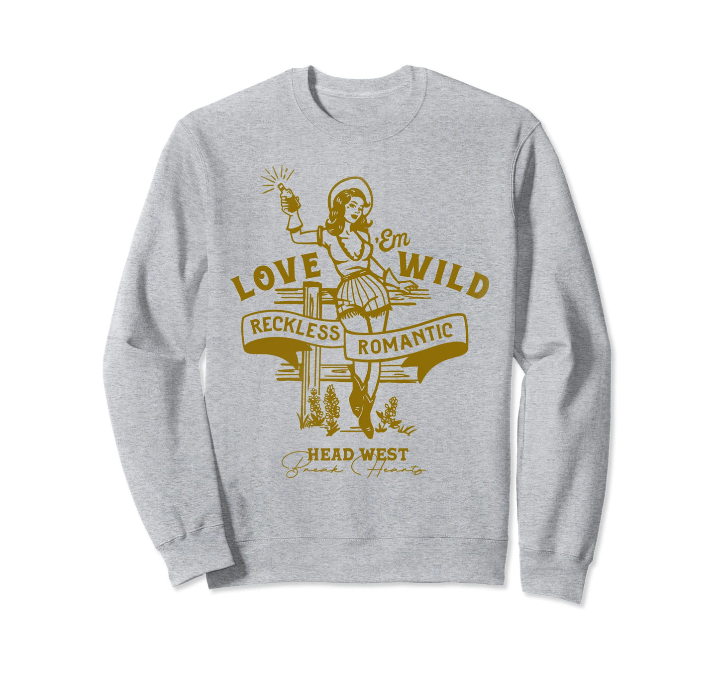 Western Texas Cowgirl Rodeo Her Sweatshirt - Trendy Graphic for Adults - T-Shirt, Sweatshirt, Hoodie