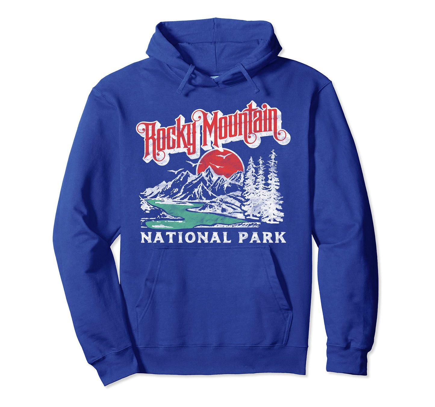 Rocky Mountain National Park 80S Hoodie - Casual Everyday Wear Men Women - T-Shirt, Sweatshirt, Hoodie