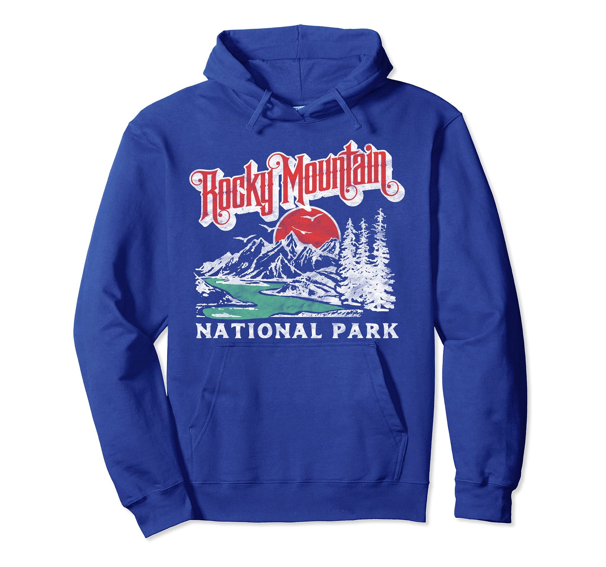 Rocky Mountain National Park 80S Hoodie - Casual Everyday Wear Men Women - T-Shirt, Sweatshirt, Hoodie