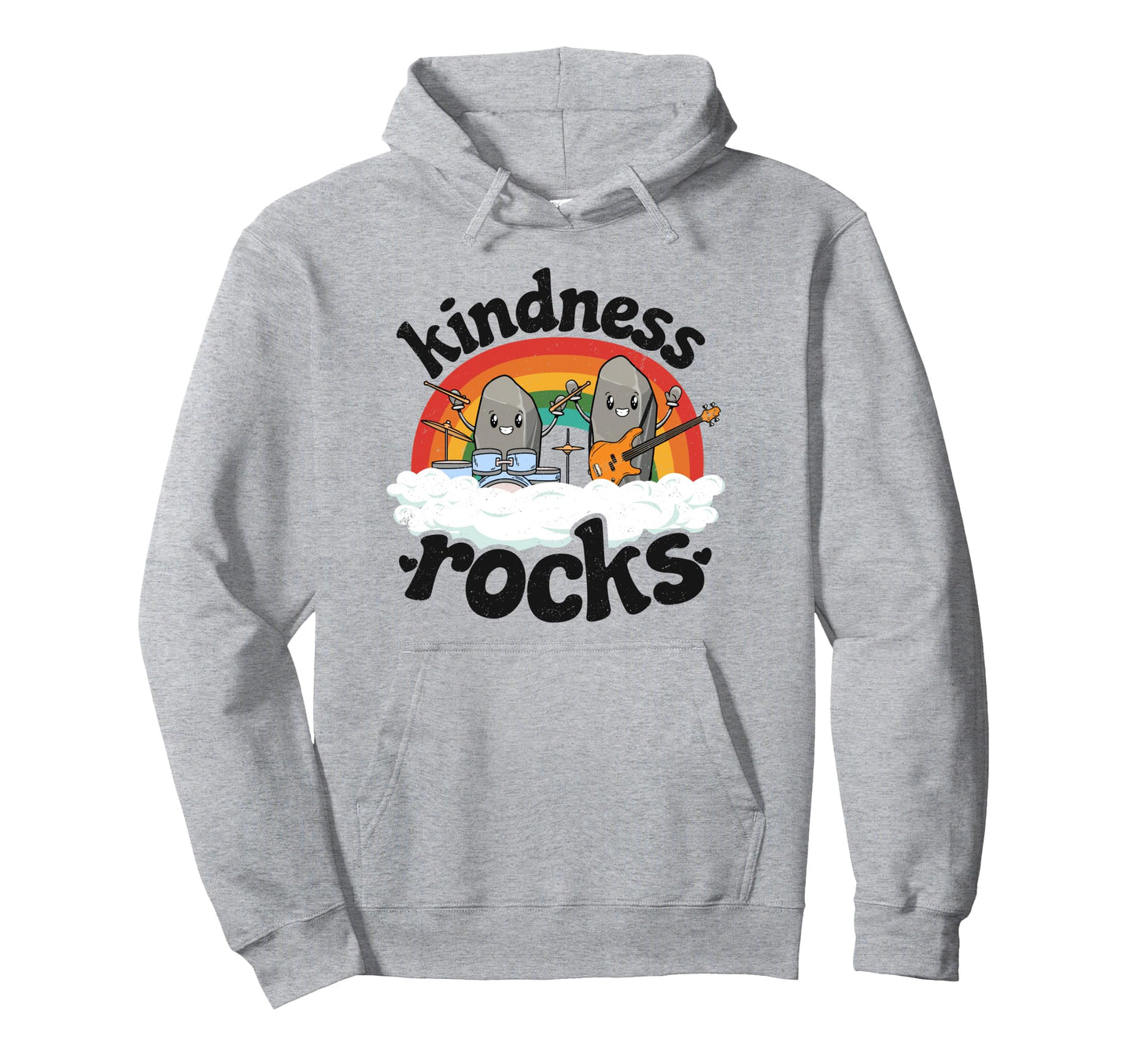 Anti Bullying Rainbow Hippie Music Hoodie - Minimalist Print Unisex - T-Shirt, Sweatshirt, Hoodie