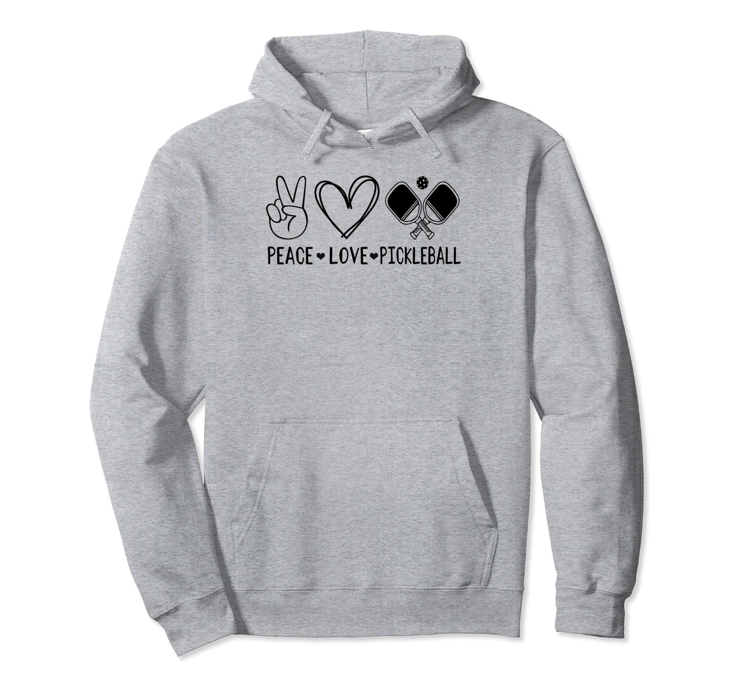 Love Pickleball Shirts Funny Peace Hoodie - Fun Novelty Design for Adults - T-Shirt, Sweatshirt, Hoodie