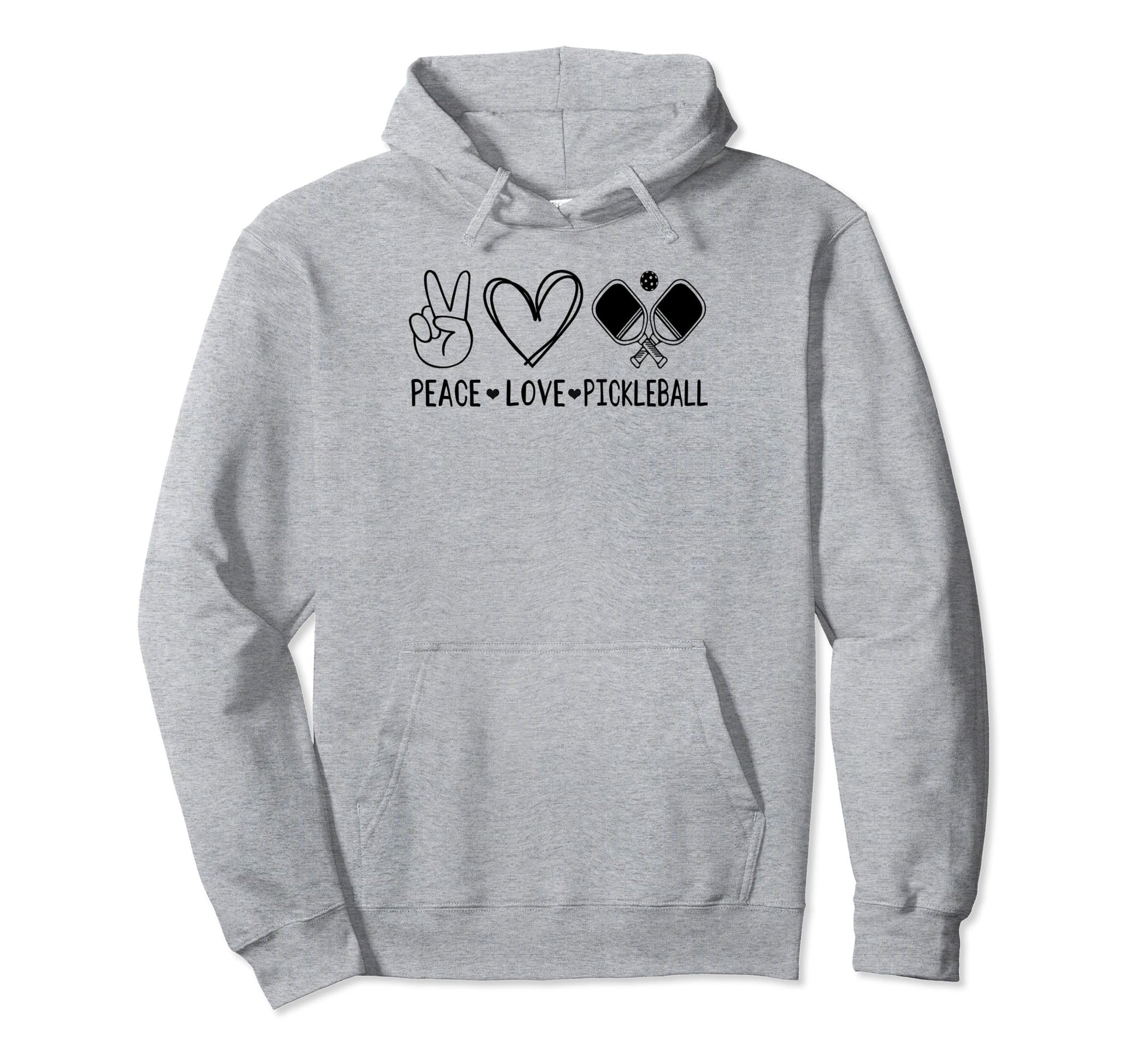 Love Pickleball Shirts Funny Peace Hoodie - Fun Novelty Design for Adults - T-Shirt, Sweatshirt, Hoodie