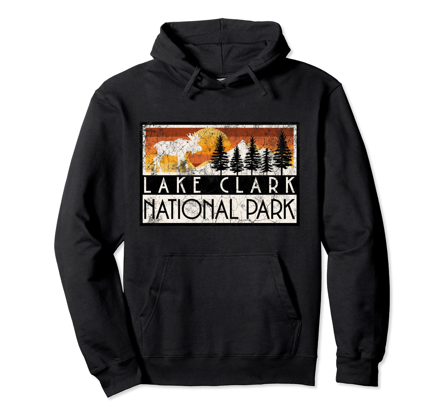 Lake Clark National Park Alaska Nature Hoodie - Minimalist Print Unisex - T-Shirt, Sweatshirt, Hoodie