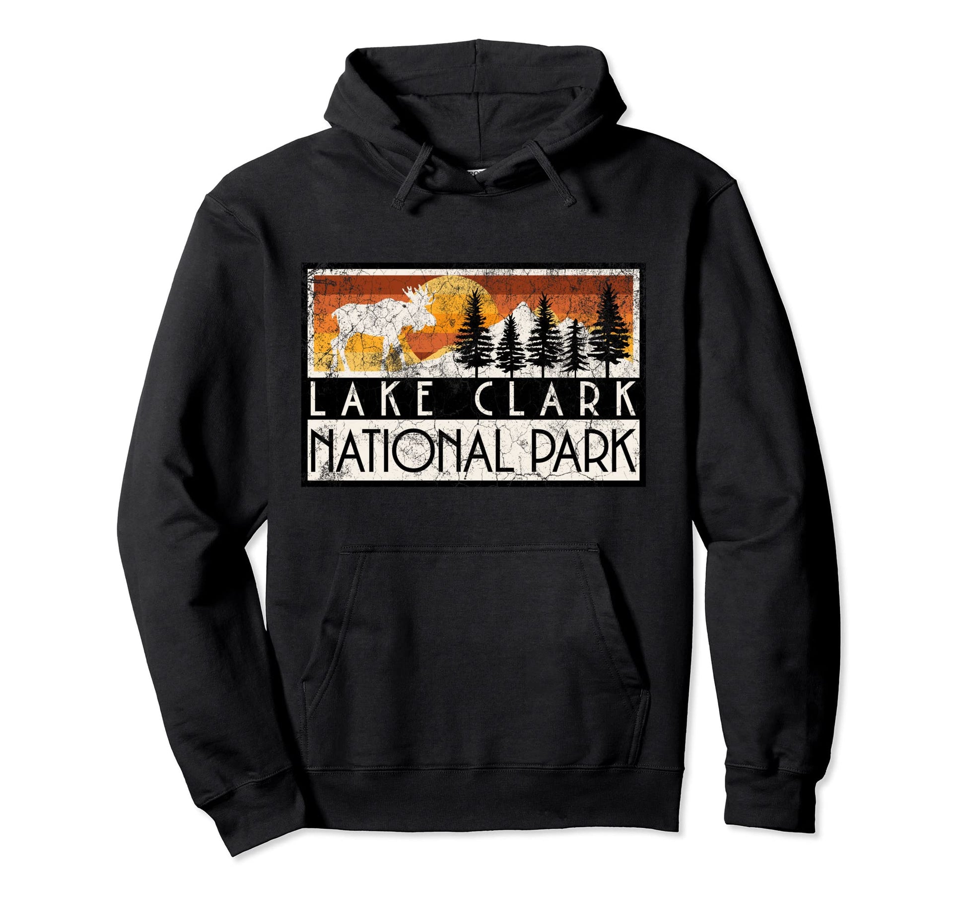 Lake Clark National Park Alaska Nature Hoodie - Minimalist Print Unisex - T-Shirt, Sweatshirt, Hoodie