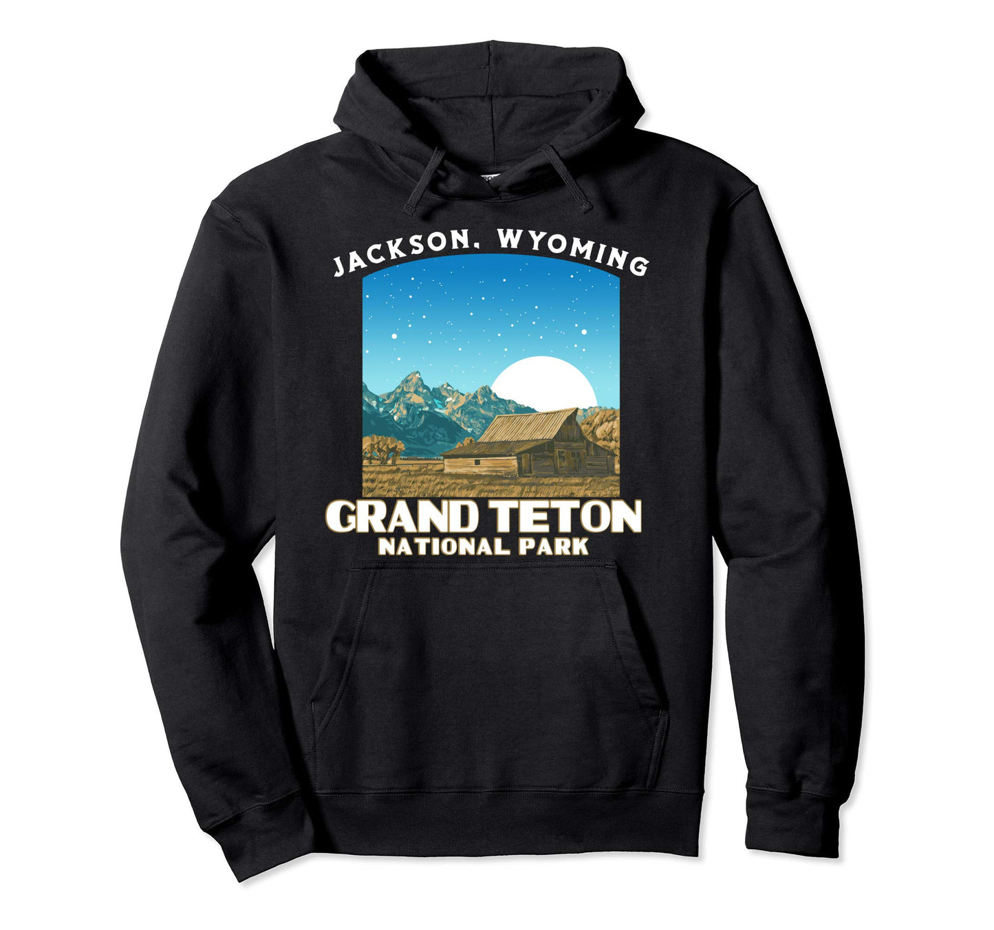 Grand Teton National Park Wpa Barn Hoodie - Minimalist Print Unisex - T-Shirt, Sweatshirt, Hoodie