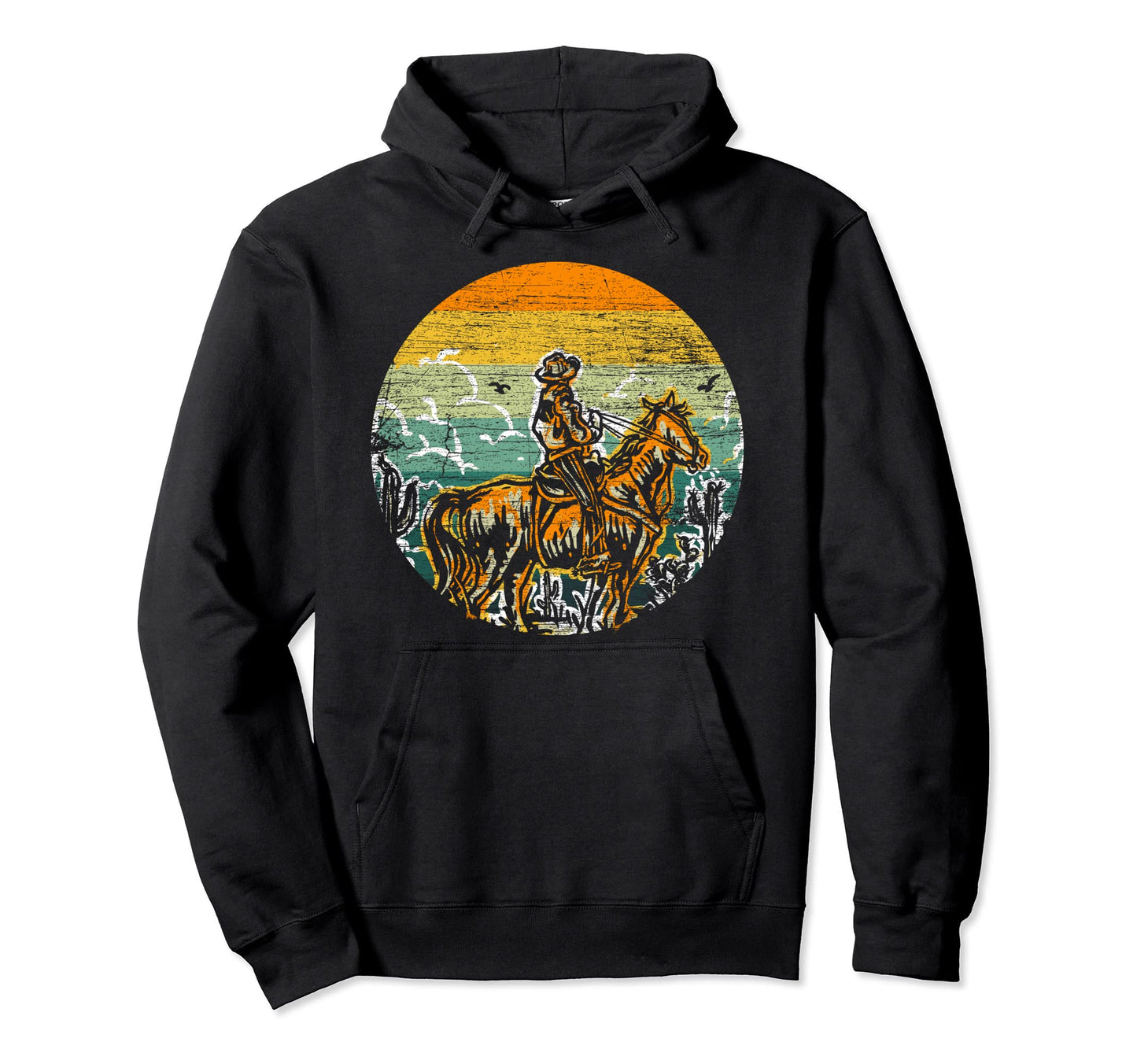 Western Country Horseback Riding Cowboy Hoodie - Streetwear Style Unisex - T-Shirt, Sweatshirt, Hoodie