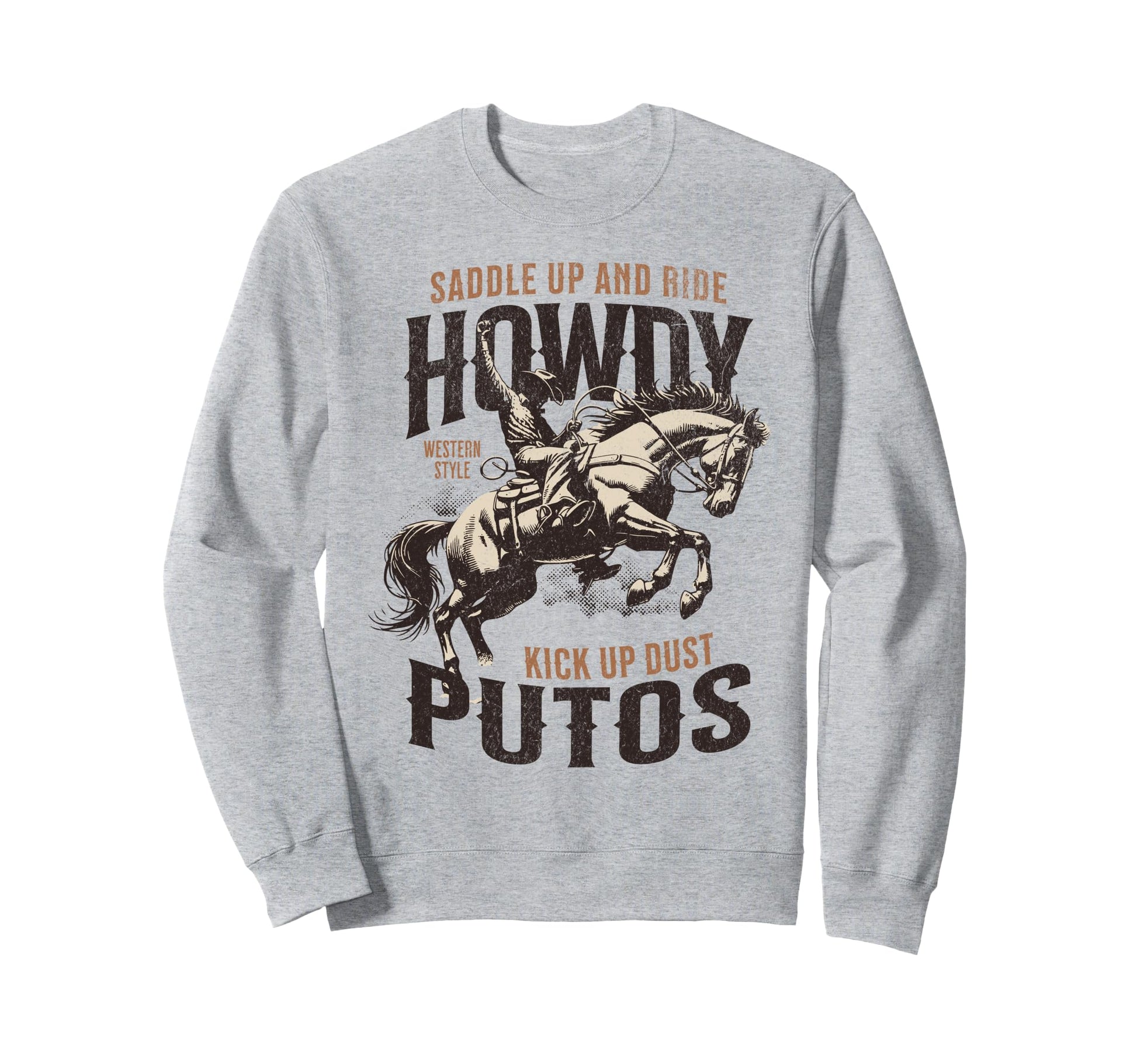 Howdy Putos Funny Cactus Sweatshirt - Casual Everyday Wear for Adults - T-Shirt, Sweatshirt, Hoodie