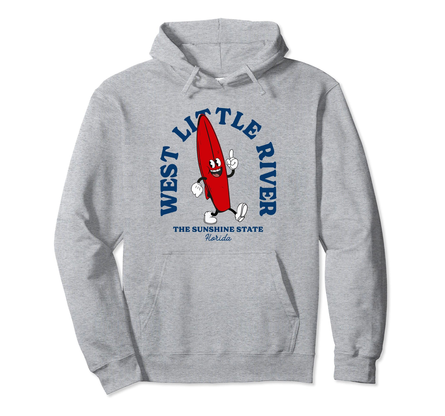 West Little River Florida Surfer Beach Hoodie - Streetwear Style Unisex - T-Shirt, Sweatshirt, Hoodie