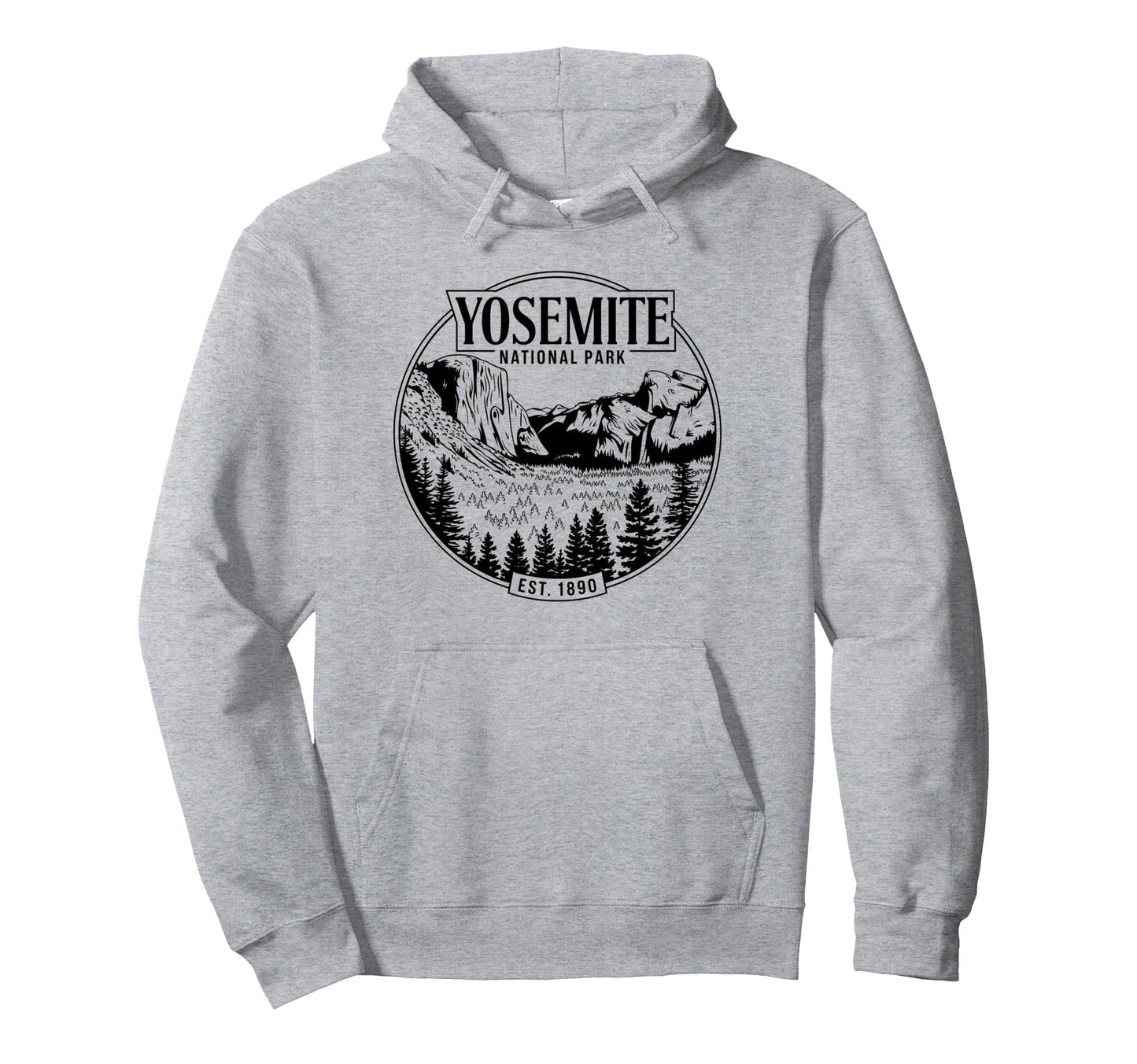 Yosemite California Sunset Adventure Hoodie - Minimalist Print for Adults - T-Shirt, Sweatshirt, Hoodie