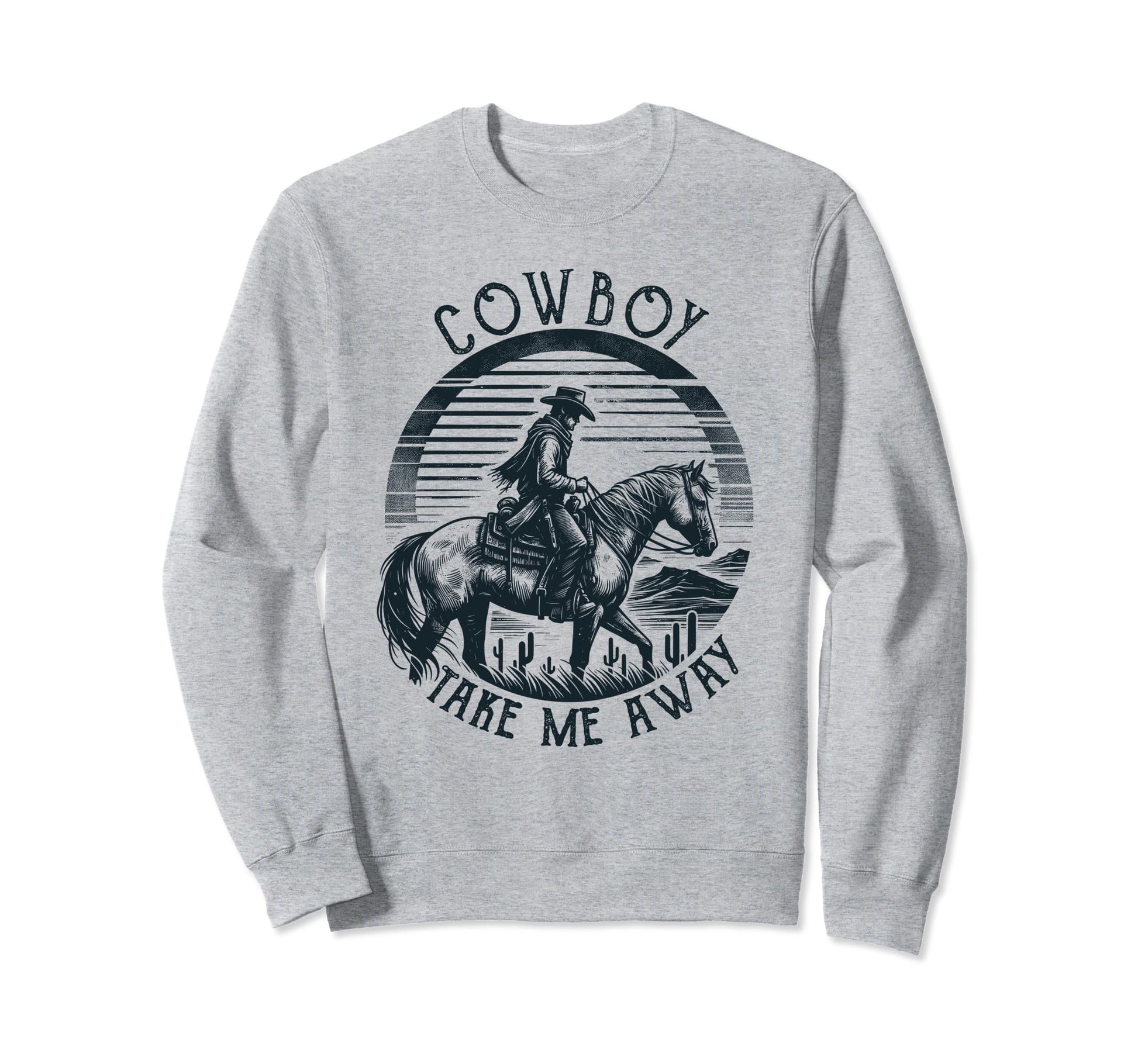 Cowboy Take Me Away Country Fan Sweatshirt - Minimalist Print Unisex - T-Shirt, Sweatshirt, Hoodie