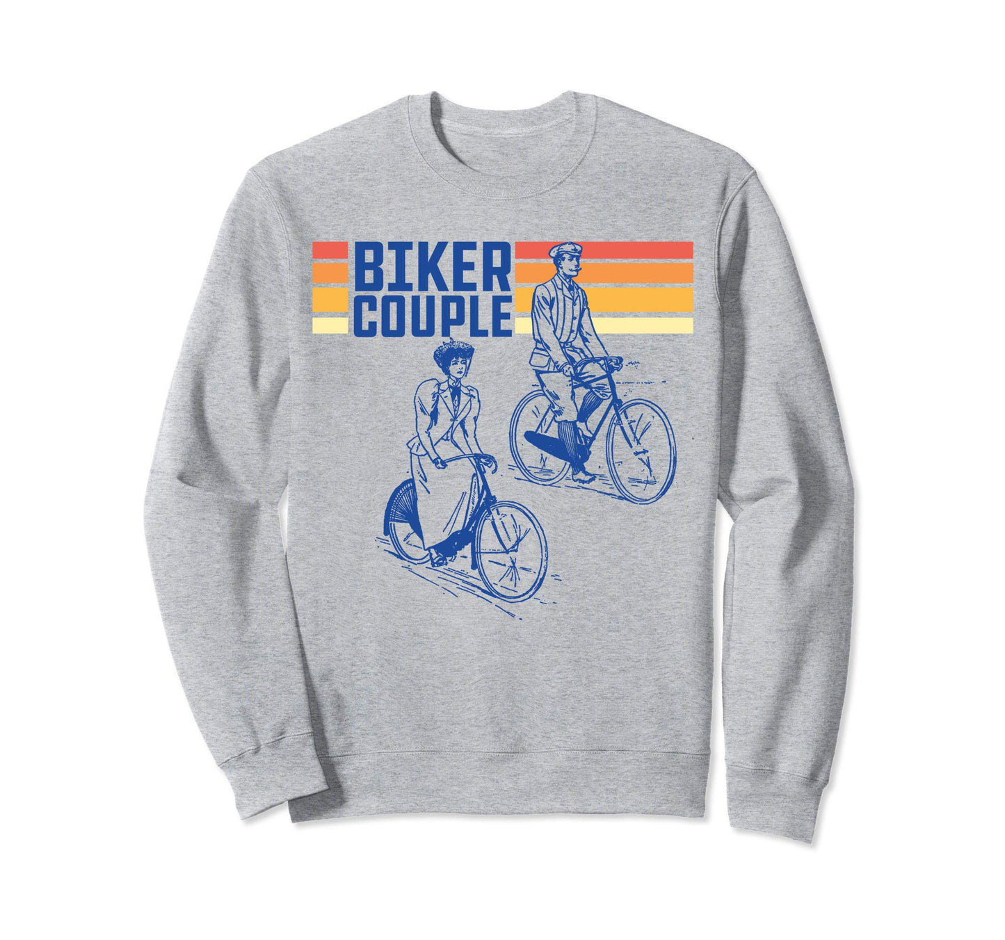 Biker Couple Funny Bike Motorcycle Sweatshirt - Custom Art Print Men Women - T-Shirt, Sweatshirt, Hoodie