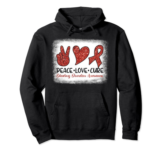 Bleeding Disorder Awareness Shirts Peace Hoodie - Graphic Print Unisex - T-Shirt, Sweatshirt, Hoodie