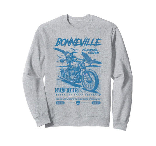 Bonneville Salt Flats Motorcycle Sweatshirt - Unique Graphic Men Women - T-Shirt, Sweatshirt, Hoodie