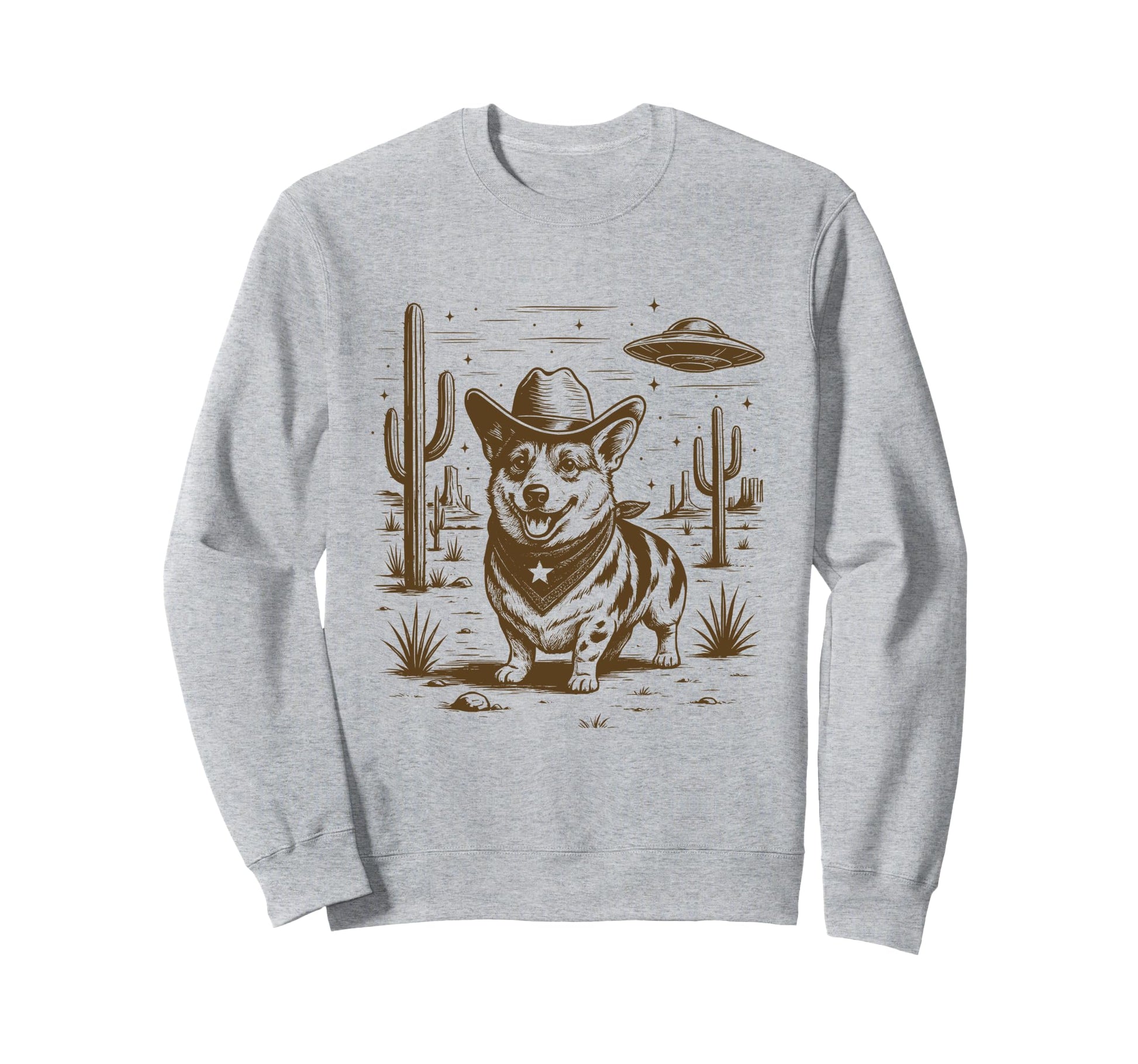 Corgi Dog Western Cowboy Sweatshirt - Fun Novelty Design Unisex - T-Shirt, Sweatshirt, Hoodie
