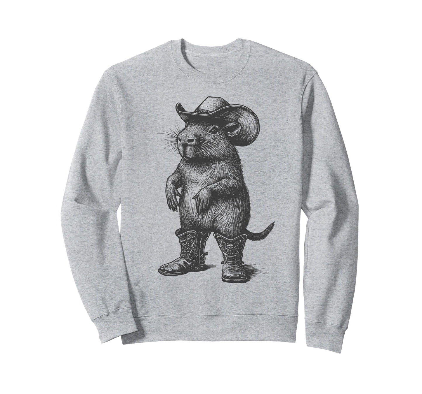 Capybara Cowboy Hat Funny Western Sweatshirt - Streetwear Style Men Women - T-Shirt, Sweatshirt, Hoodie